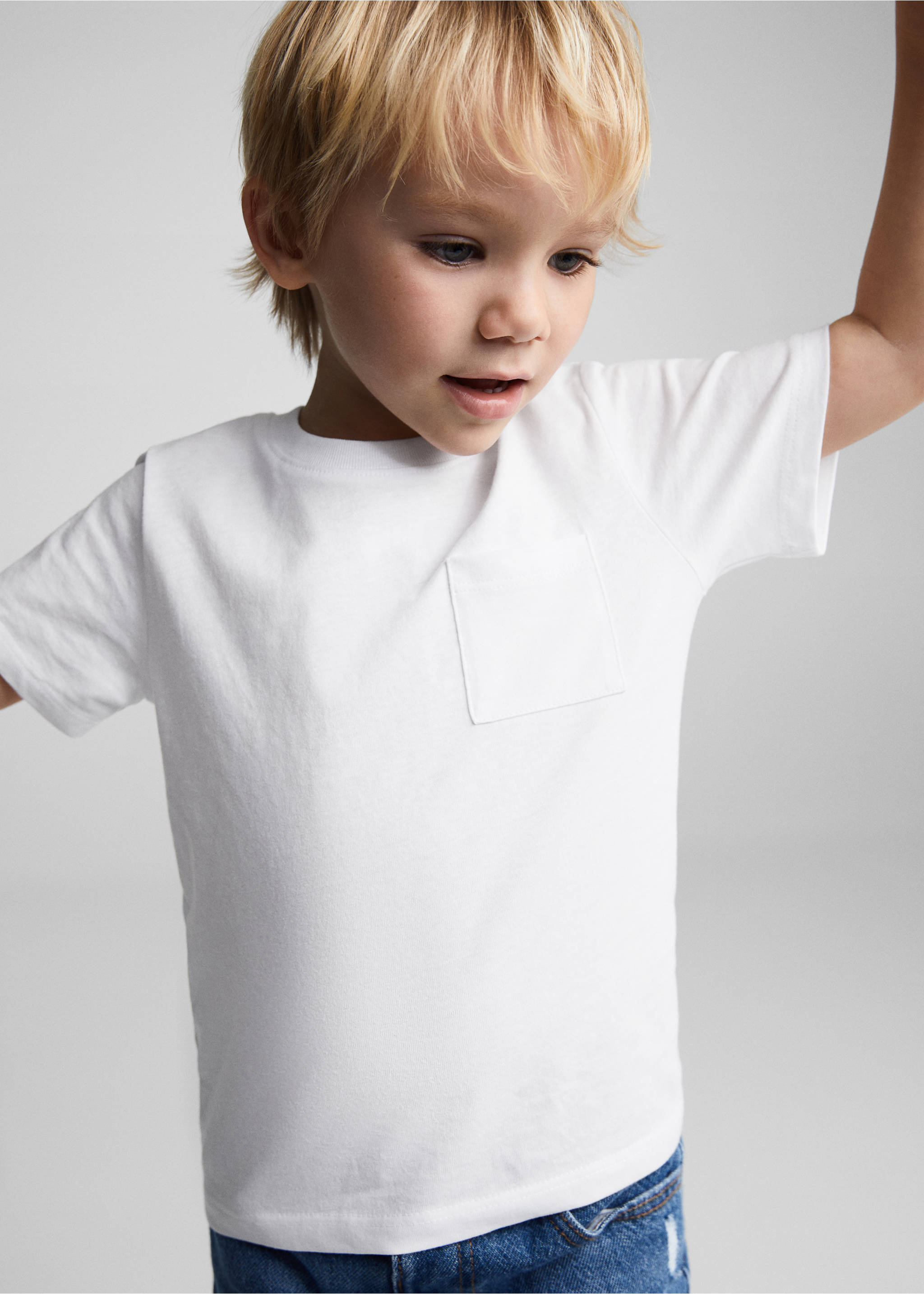 Camiseta básica algodón - Detalle del artículo 1, Blanco. Ref: 67025998-00.