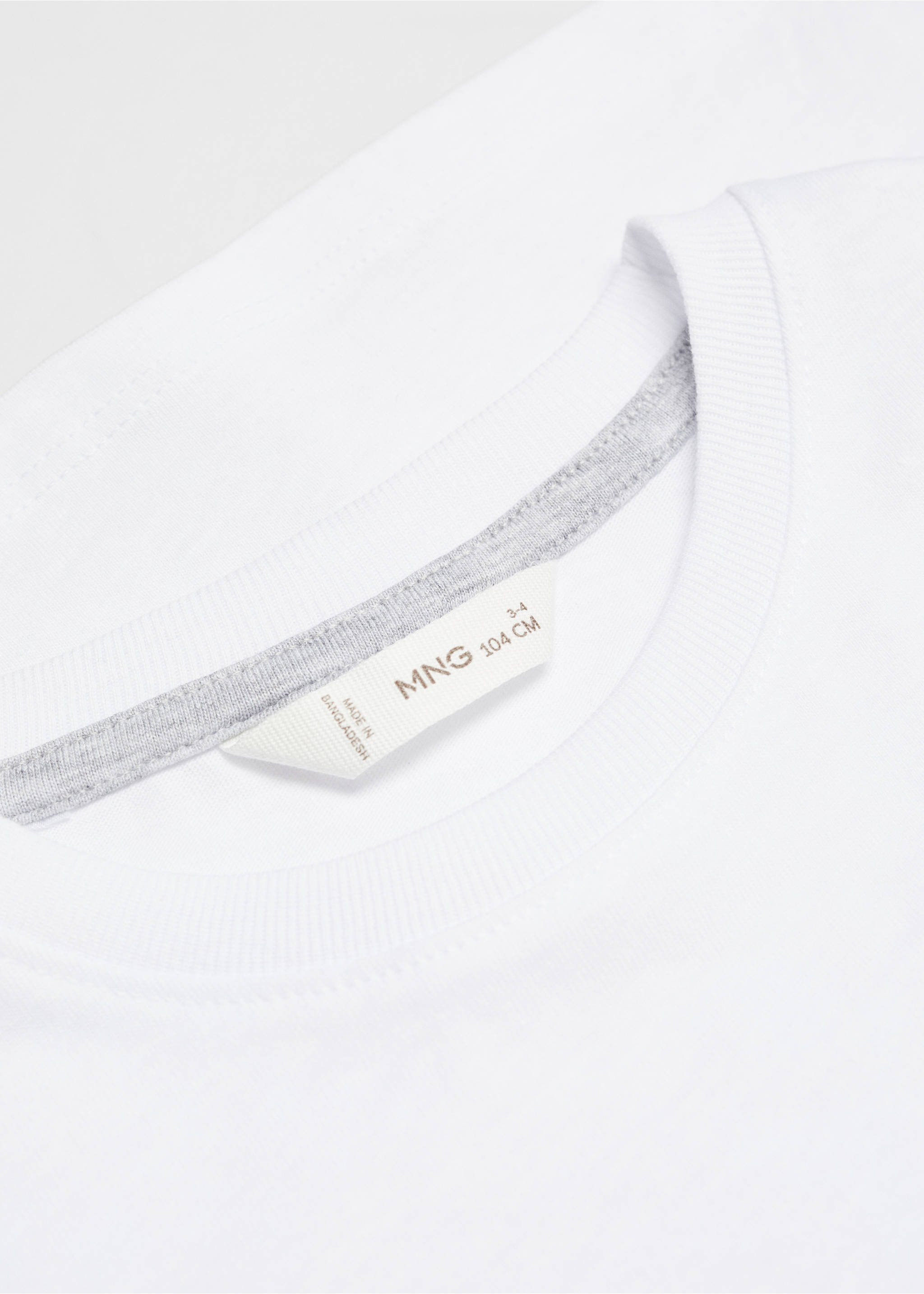 Camiseta básica algodón - Detalle del artículo 0, Blanco. Ref: 67025998-00.