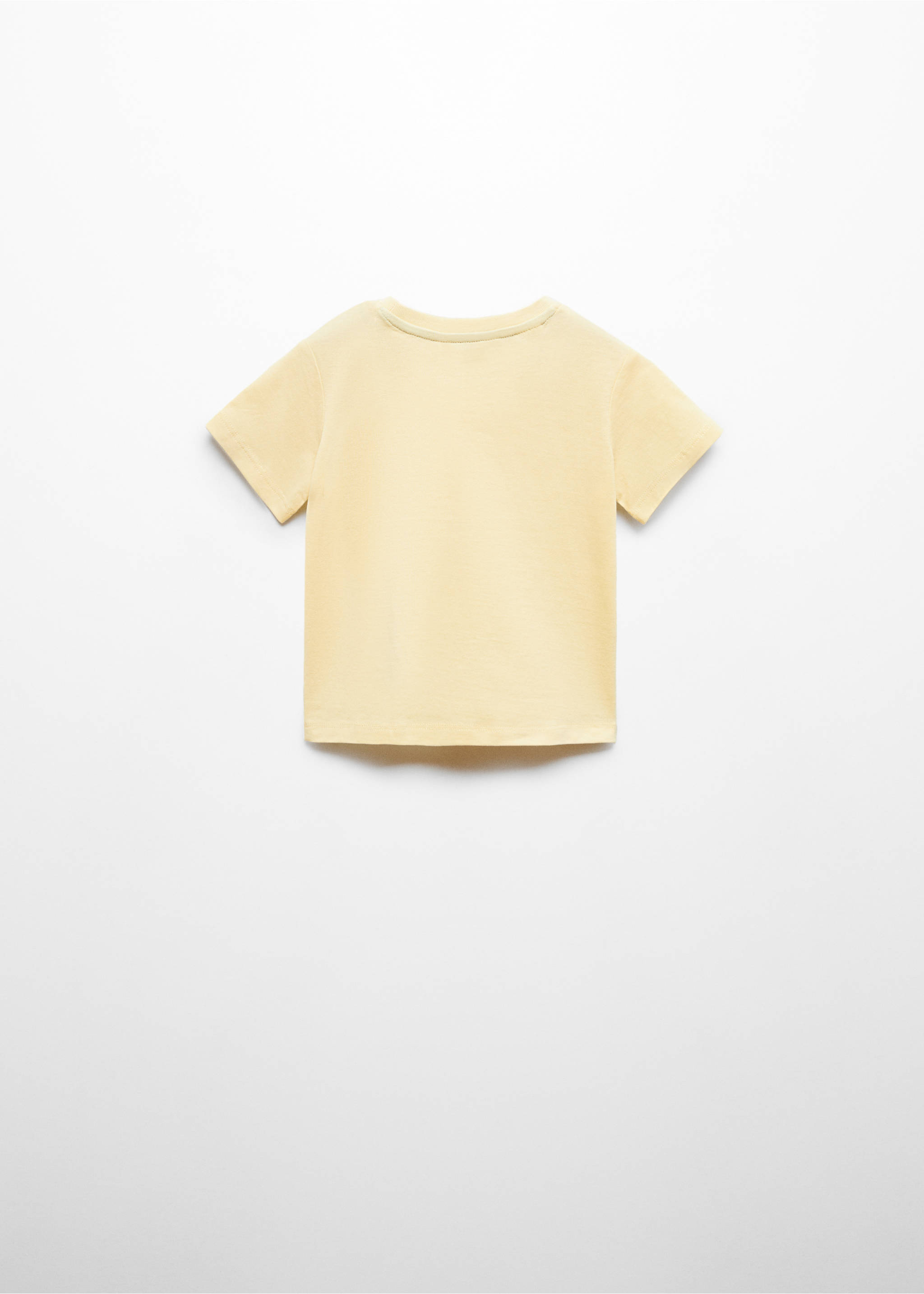 Camiseta básica algodón - Reverso del artículo, Amarillo. Ref: 67025998-00.