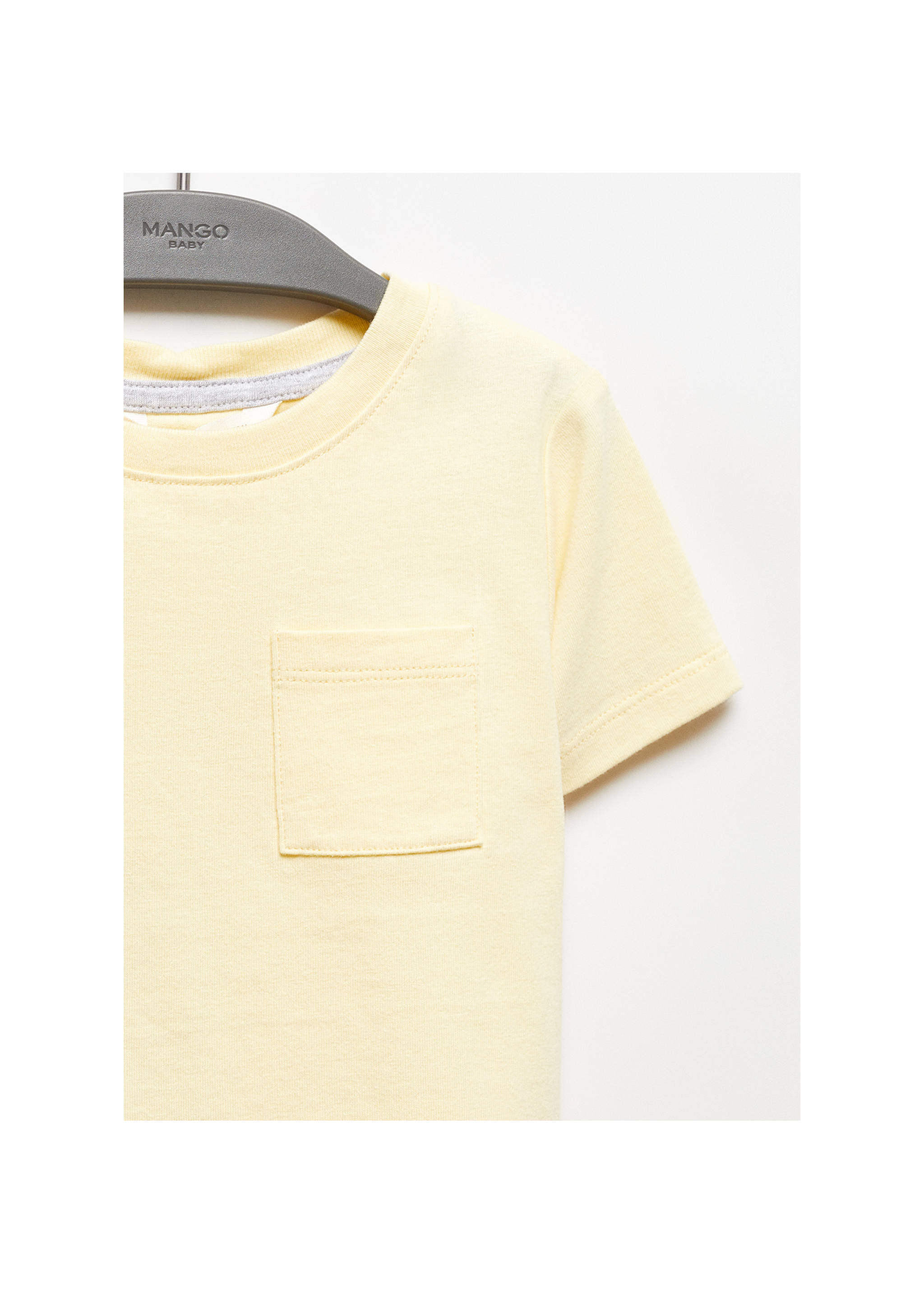 Camiseta básica algodón - Detalle del artículo 8, Amarillo. Ref: 67025998-00.
