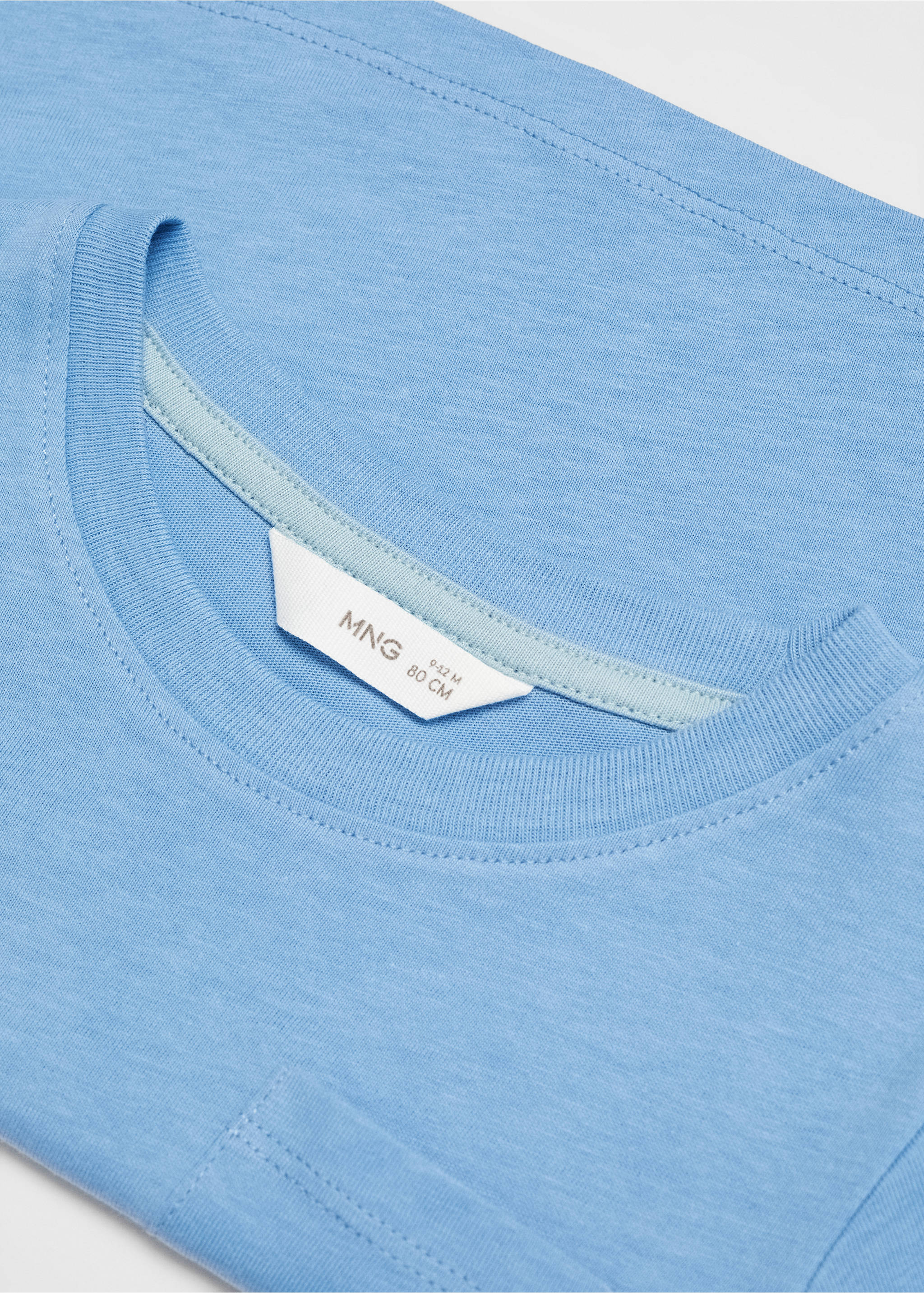 Camiseta básica algodón - Detalle del artículo 0, Azul. Ref: 67025998-00.