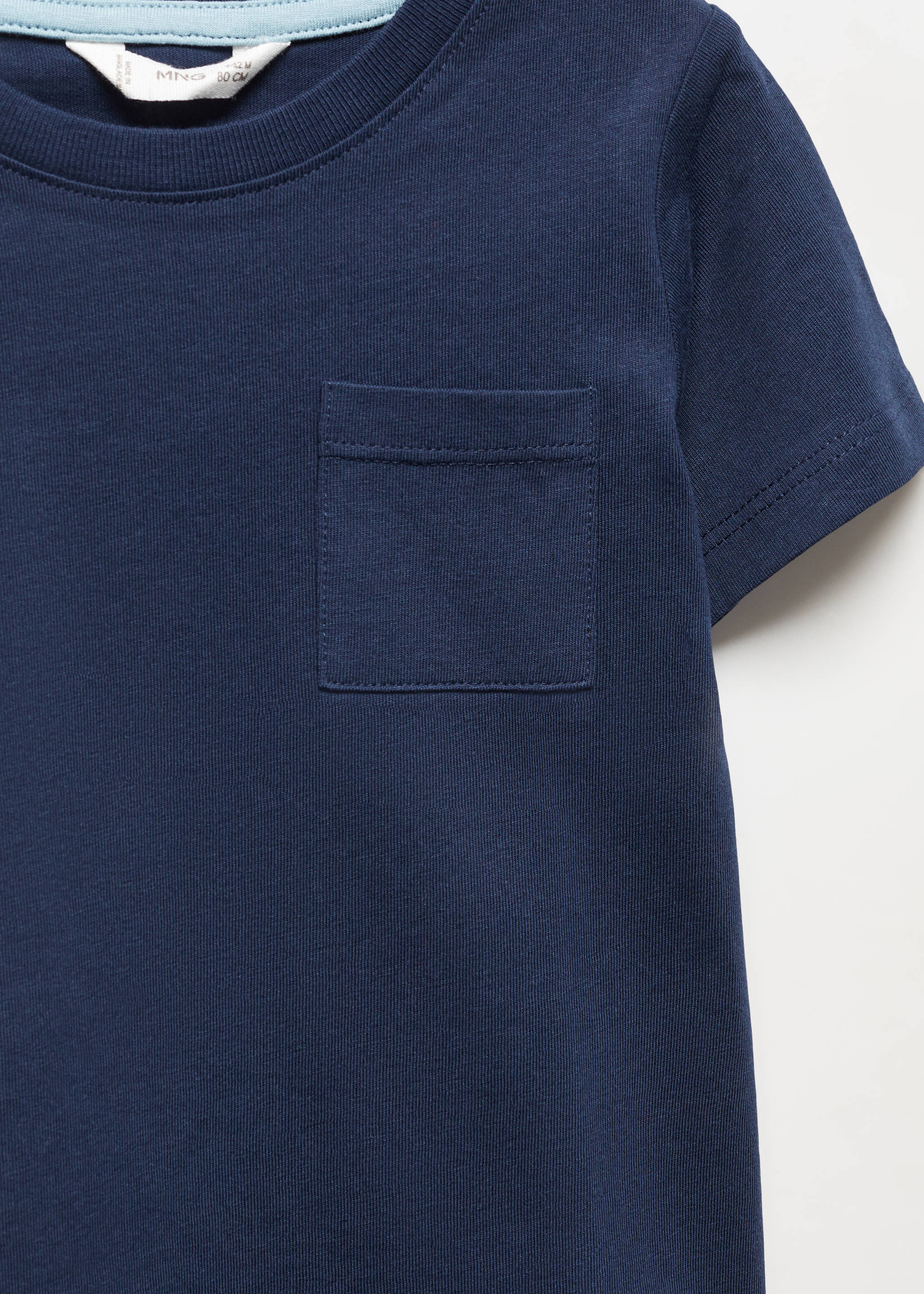 Camiseta básica algodón - Detalle del artículo 8, Azul marino oscuro. Ref: 67025998-00.