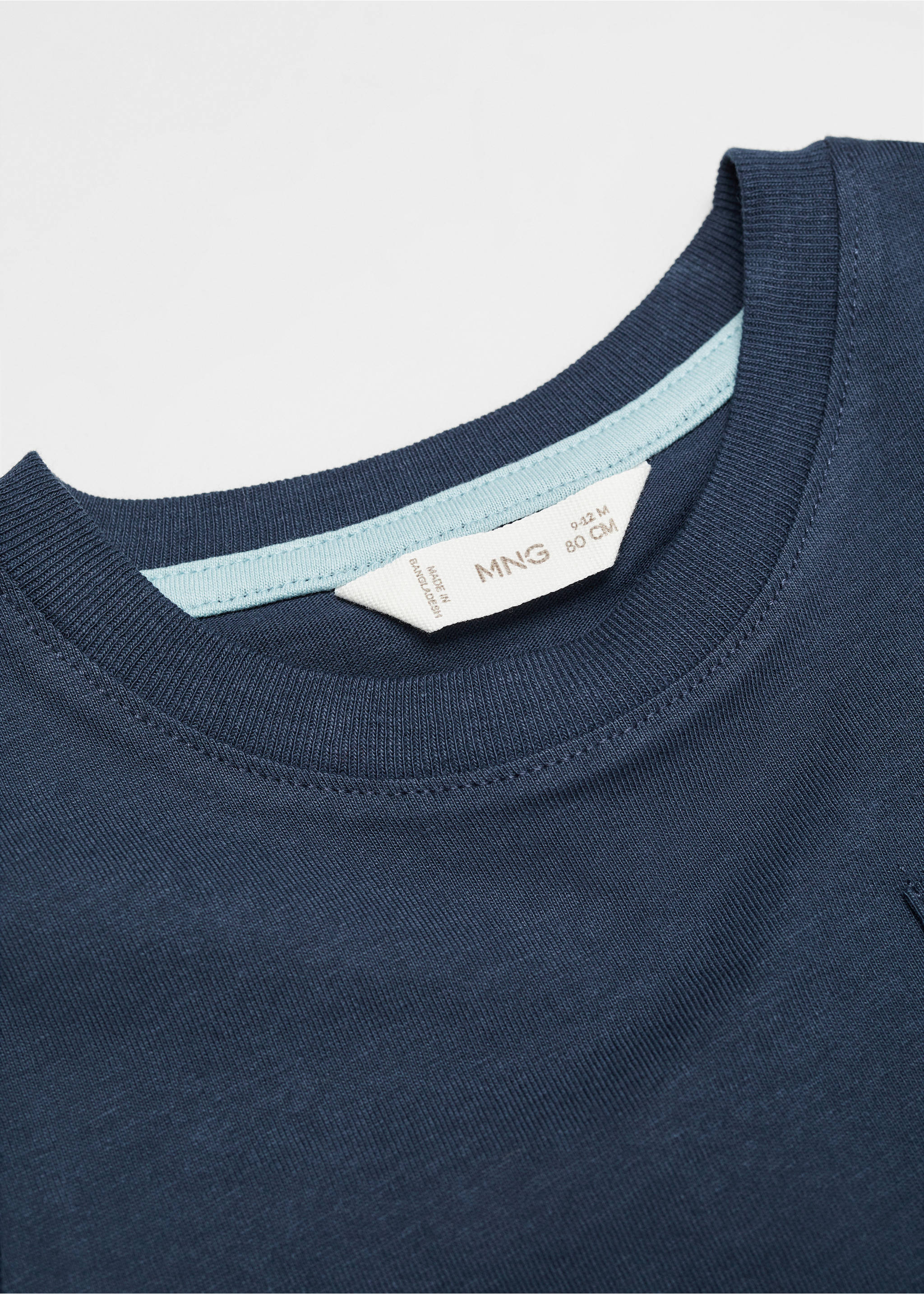 Camiseta básica algodón - Detalle del artículo 0, Azul marino oscuro. Ref: 67025998-00.