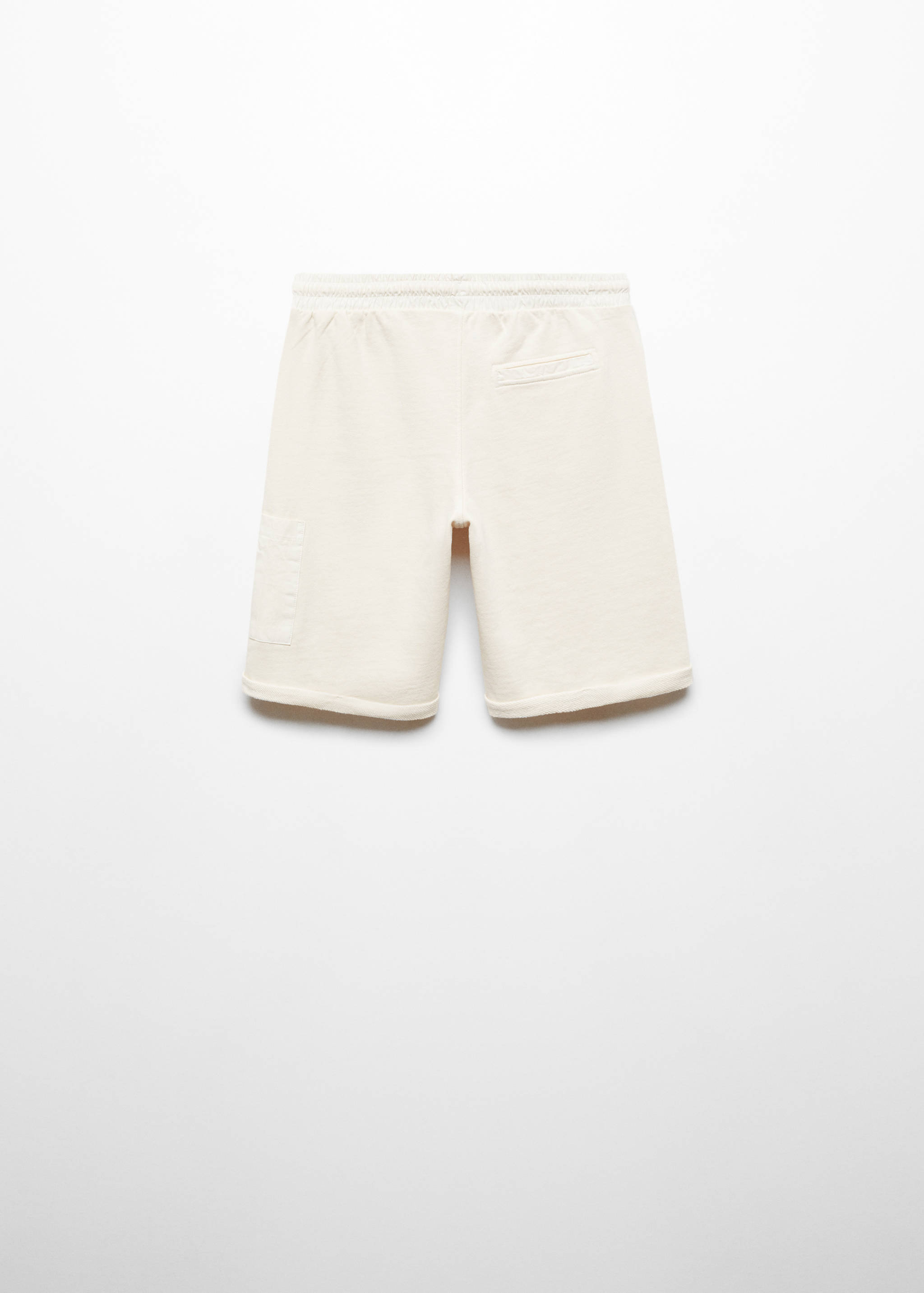 Calções compridos de algodão com cintura elástica - Verso do artigo