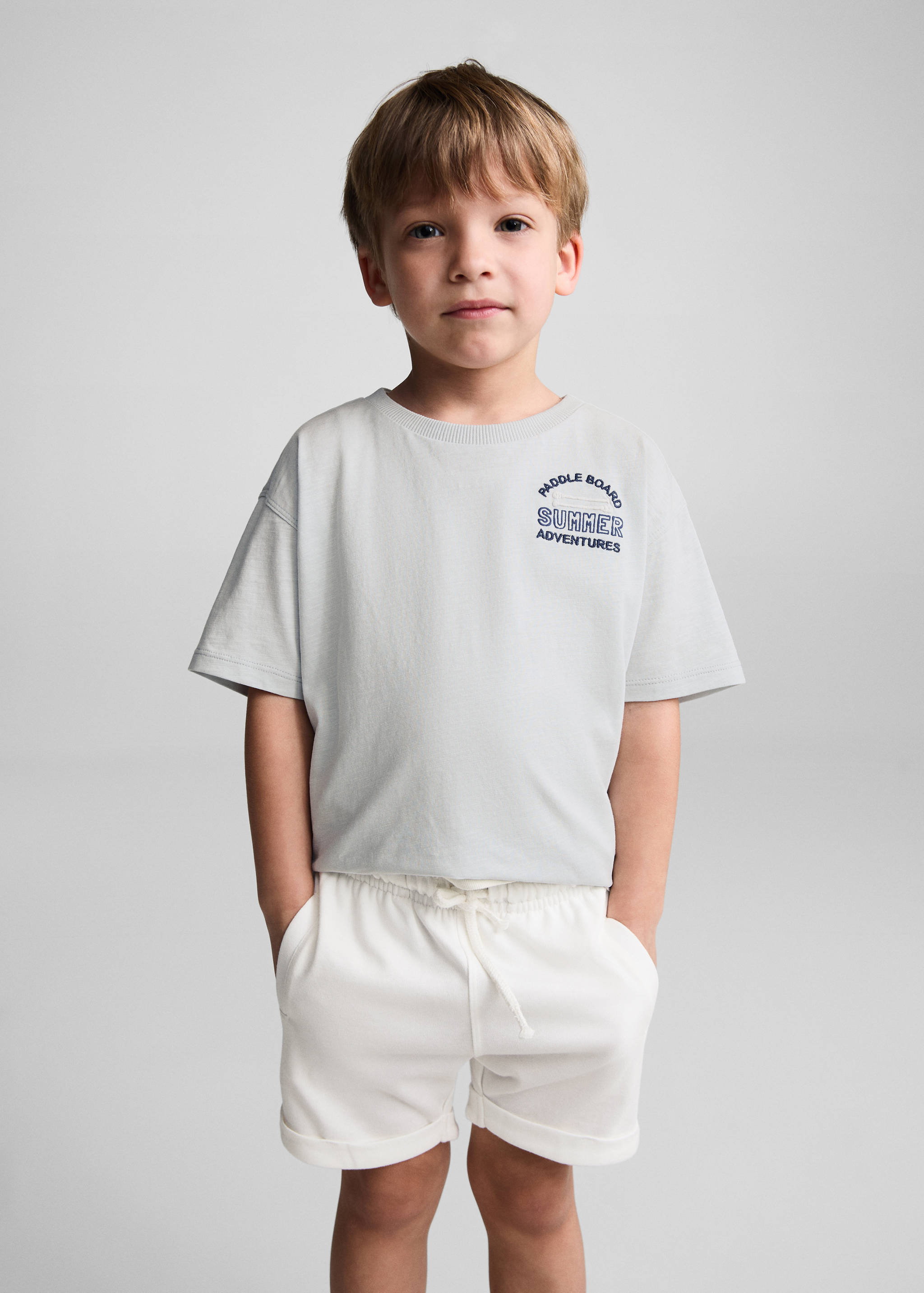 Хлопковые бермуды с эластичным поясом - Средний план