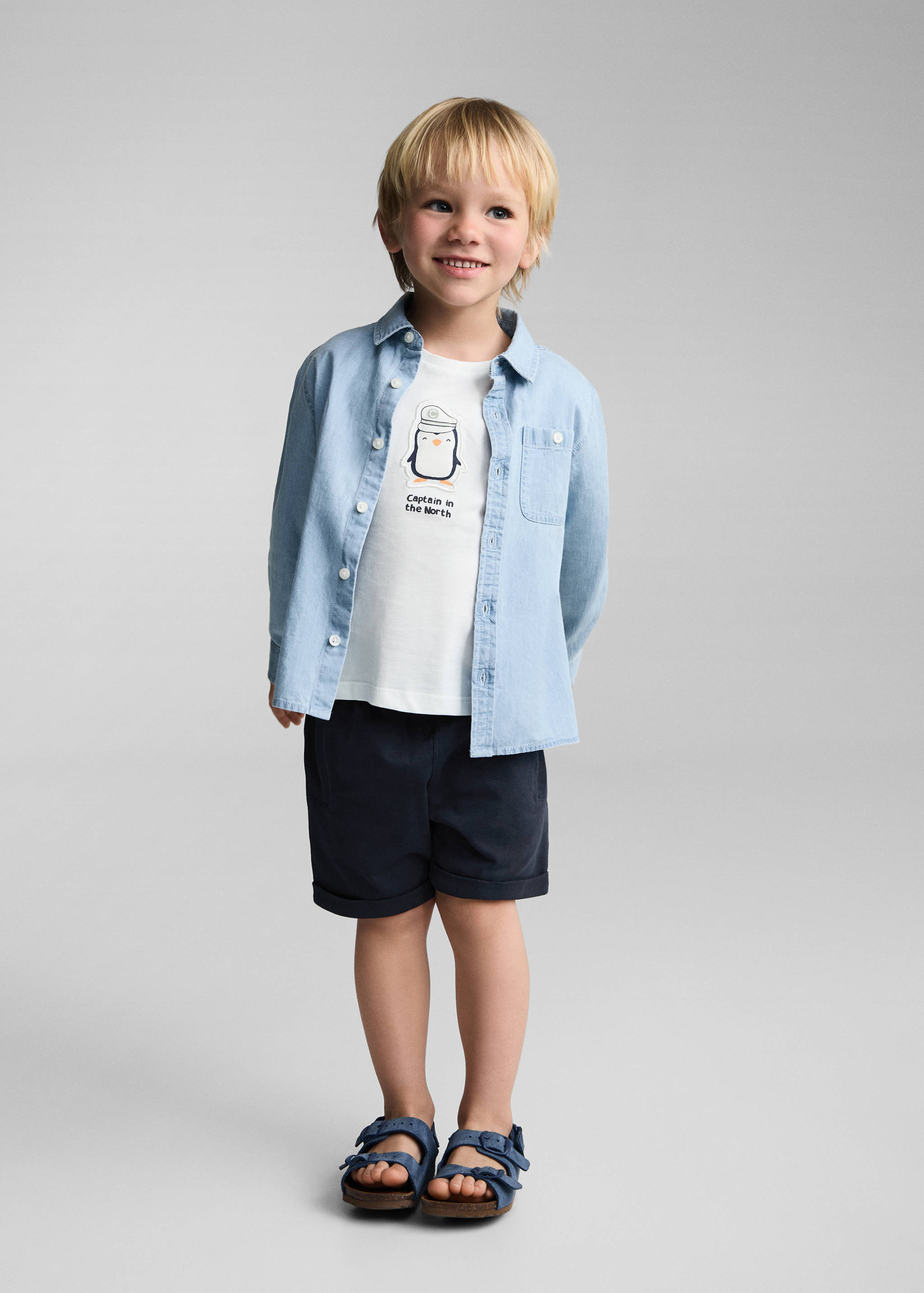 Хлопковые бермуды с эластичным поясом - Общий план