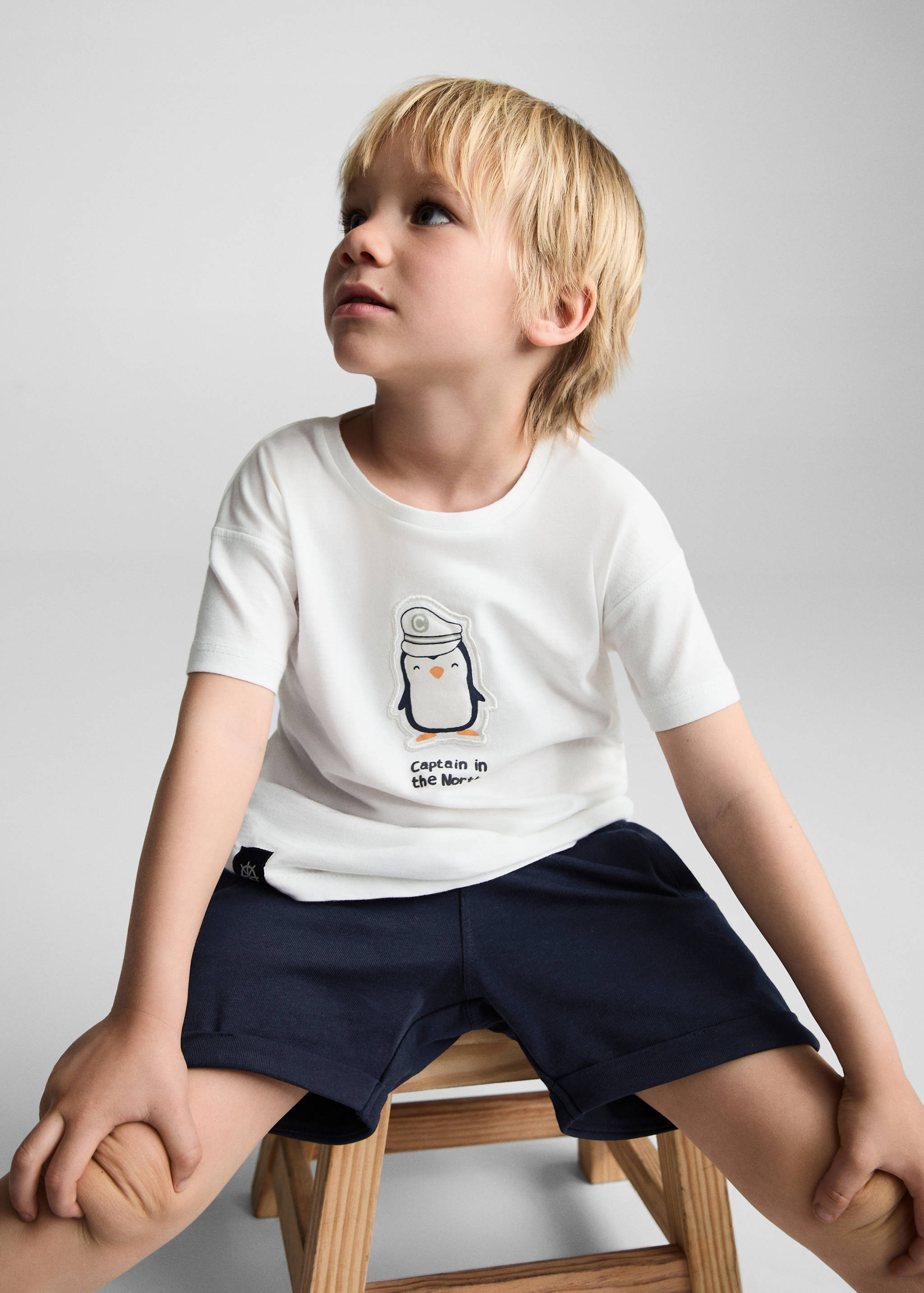 Хлопковые бермуды с эластичным поясом - Средний план