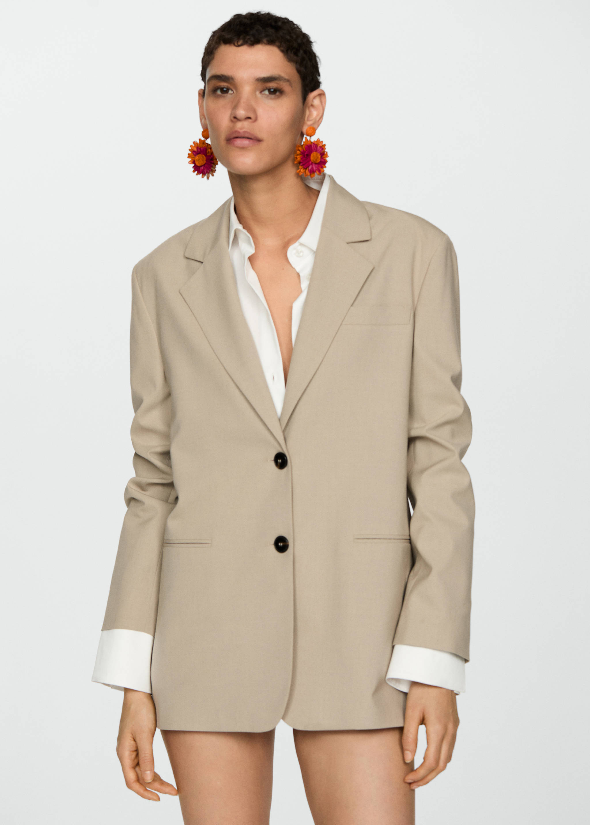 Flowers raffia earrings - General plane