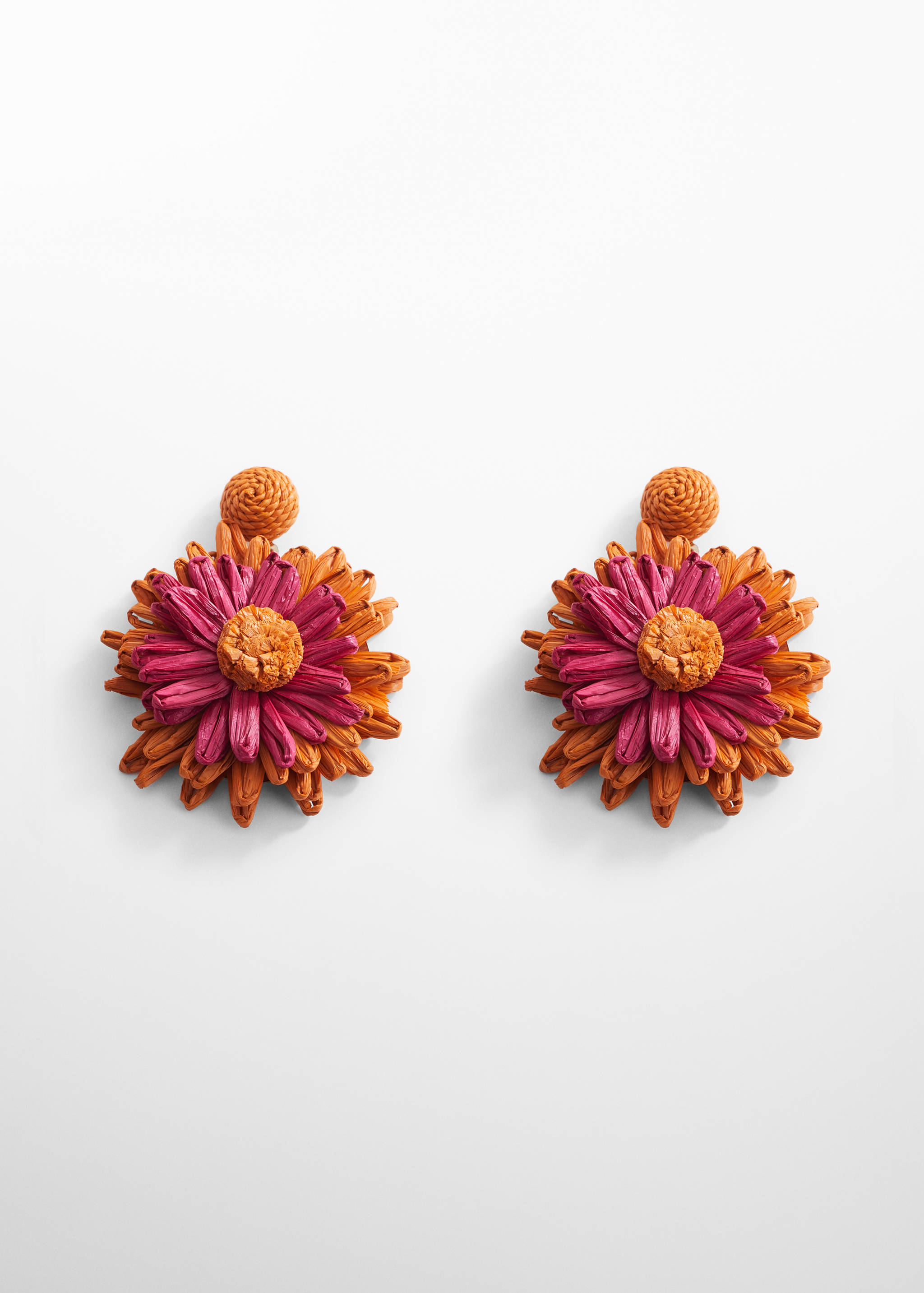 Flowers raffia earrings - Article without model