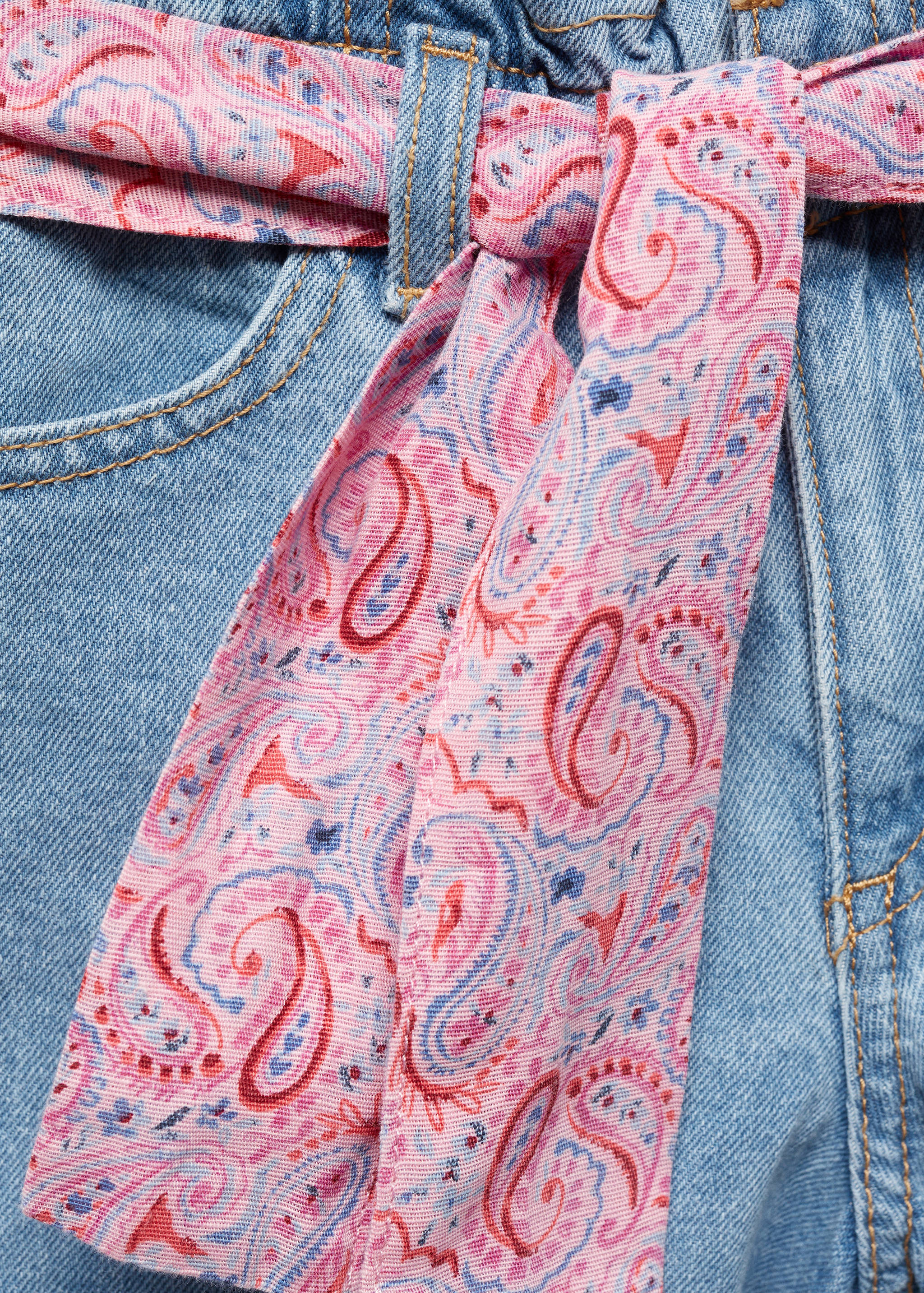 Calções de estilo paperbag com cinto - Pormenor do artigo 8