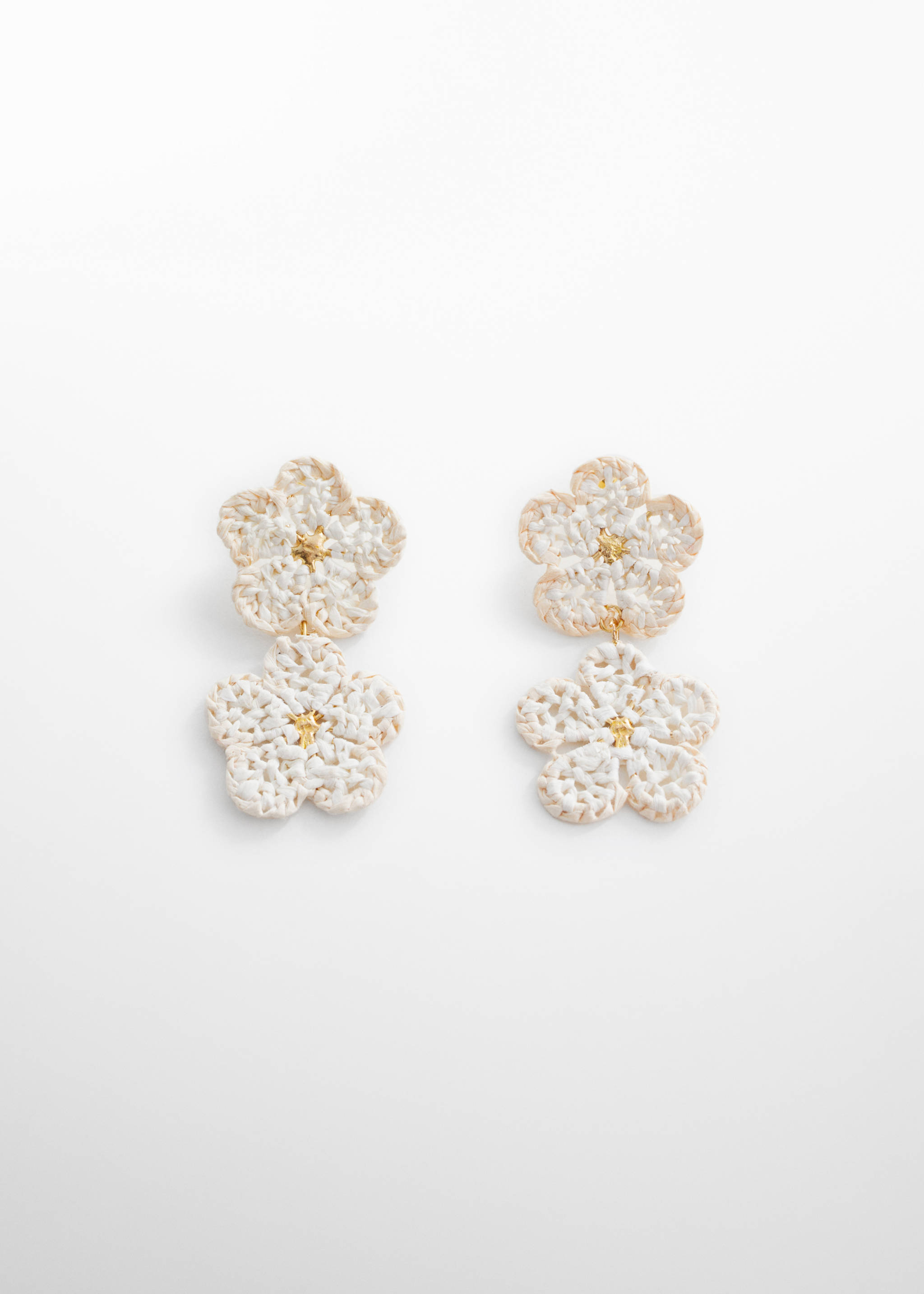 Flowers raffia earrings - Article without model