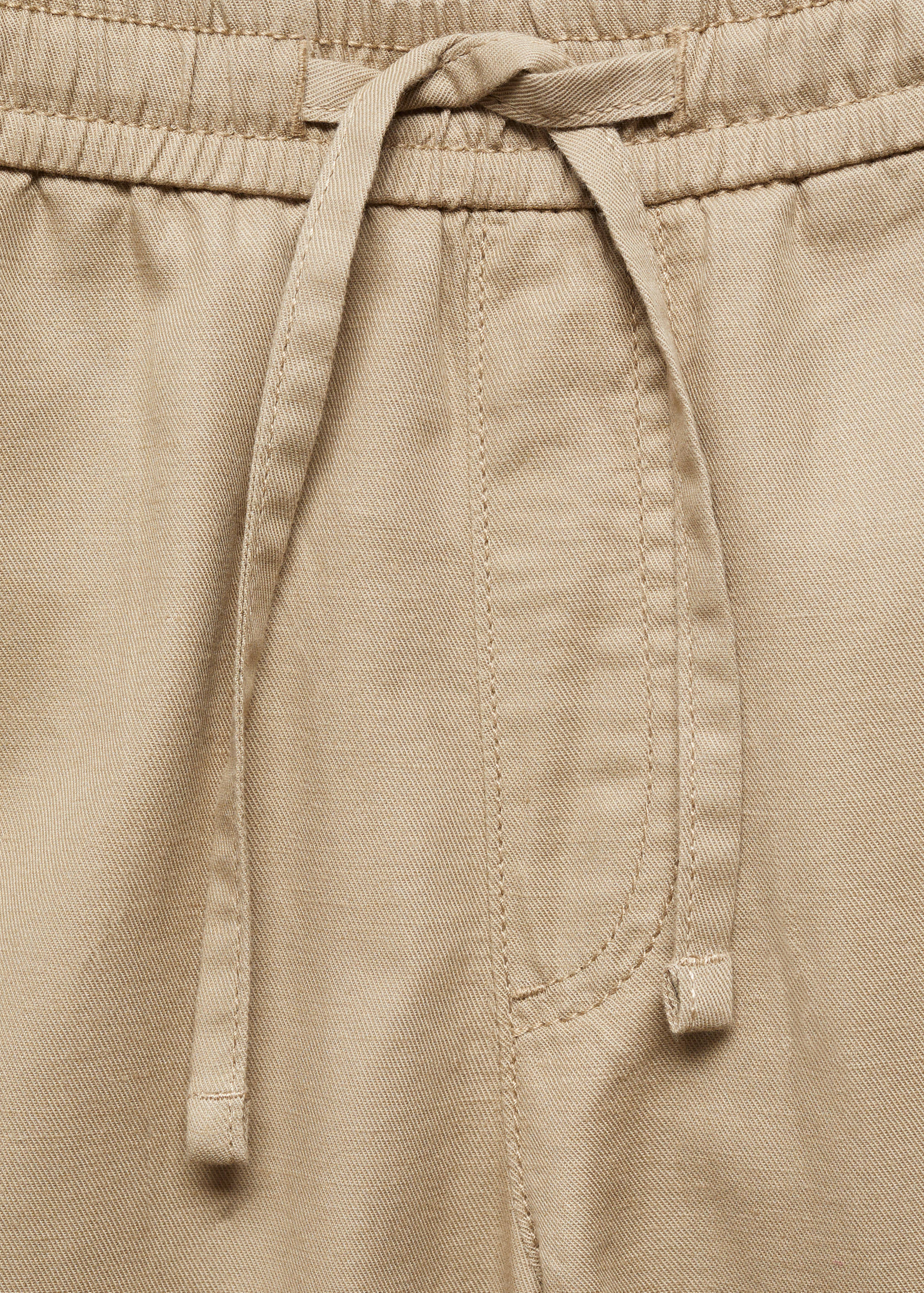 Drawstring linen Bermuda shorts - Details of the article 8