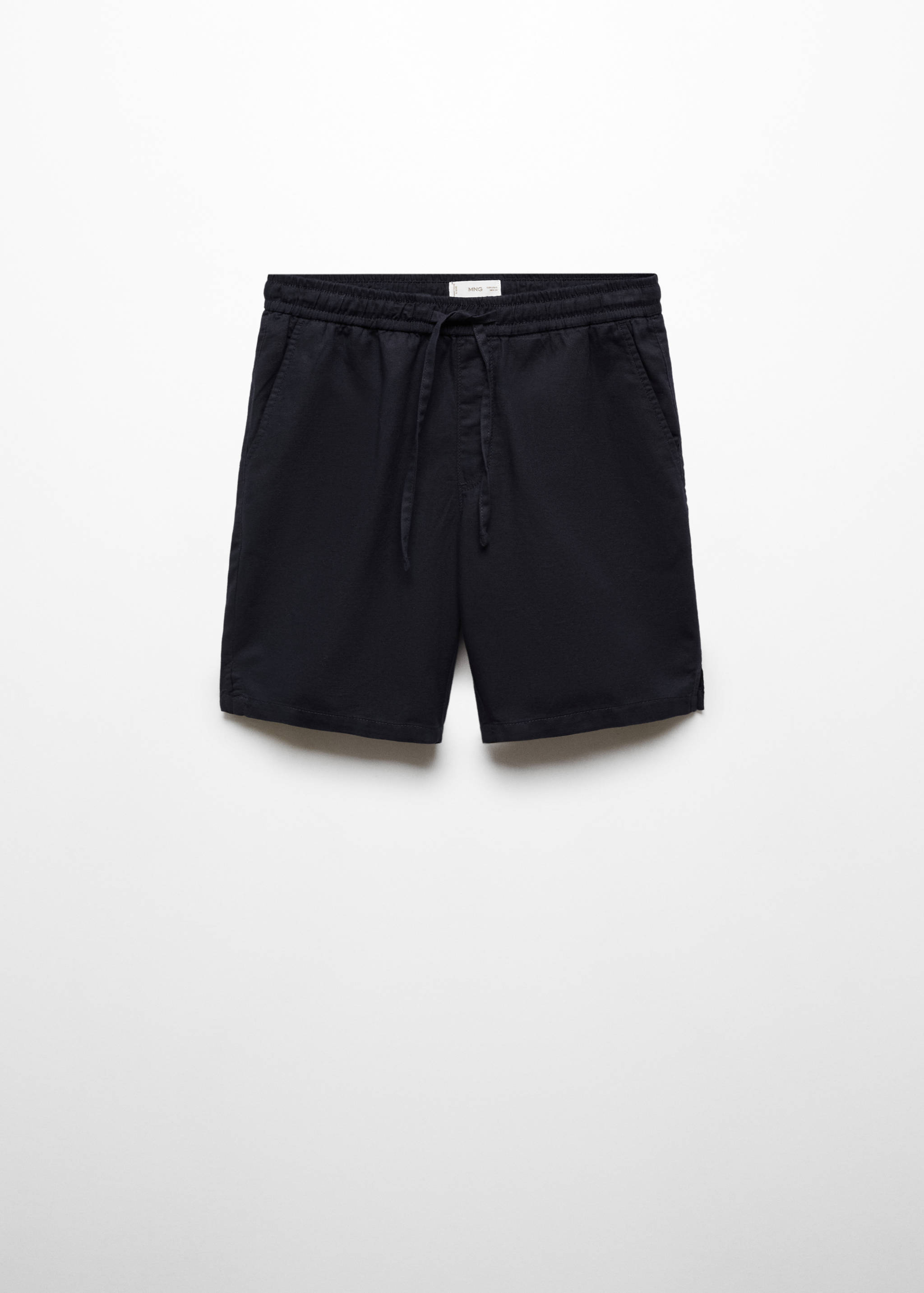 Drawstring linen Bermuda shorts - Article without model