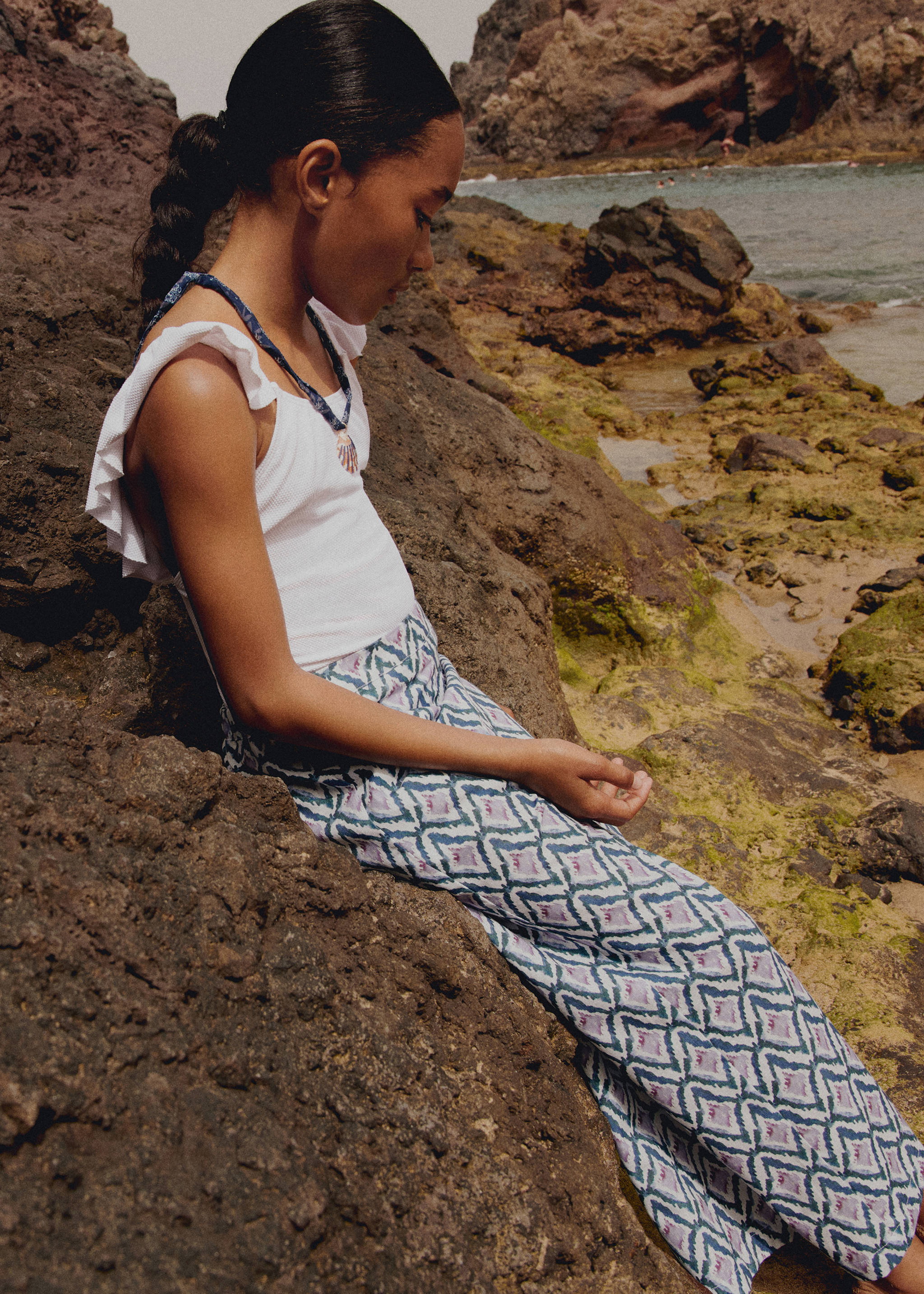 Texture ruffle swimsuit - Details of the article 5