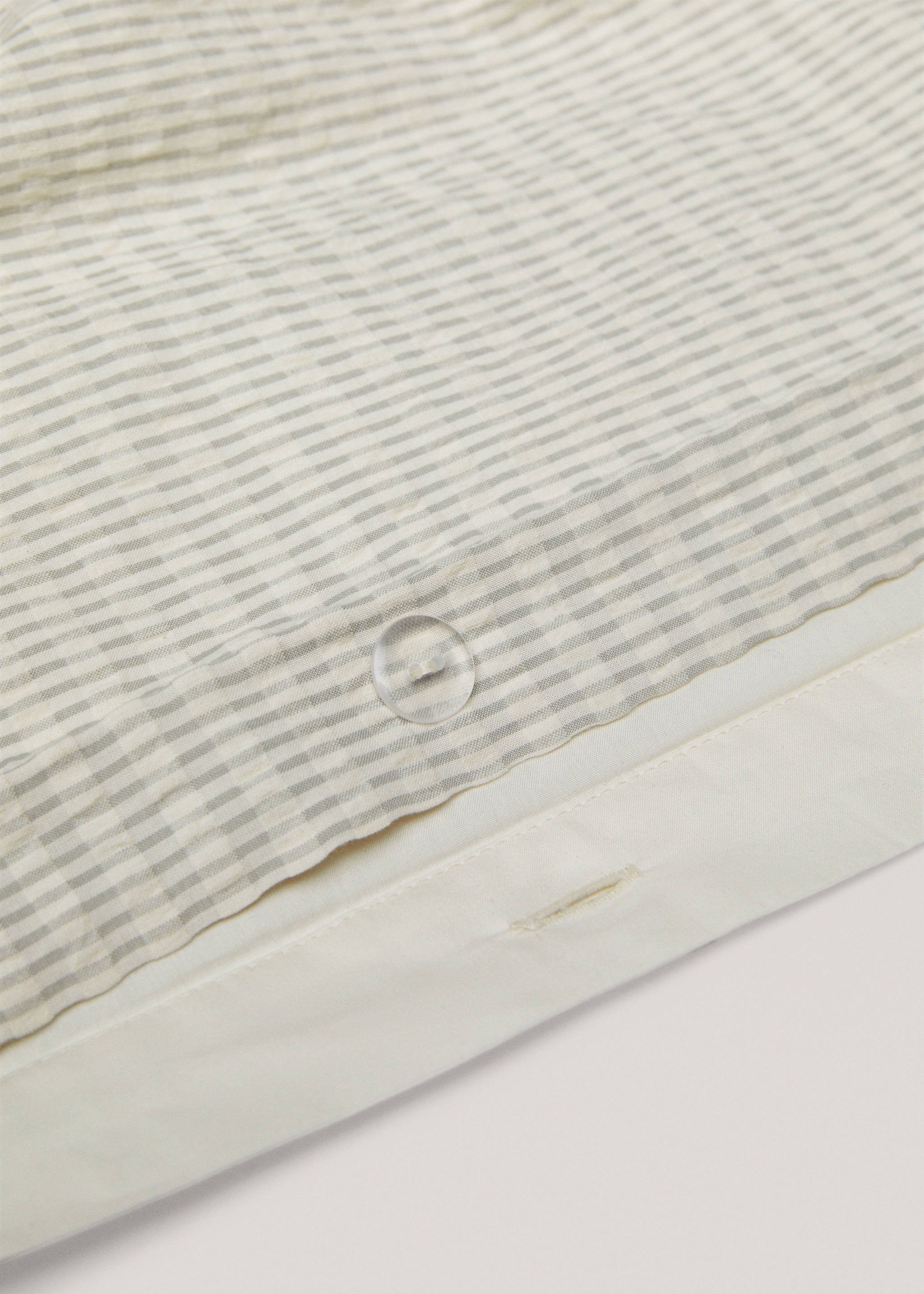 Seersucker duvet cover woven stripe for king bed - Details of the article 1