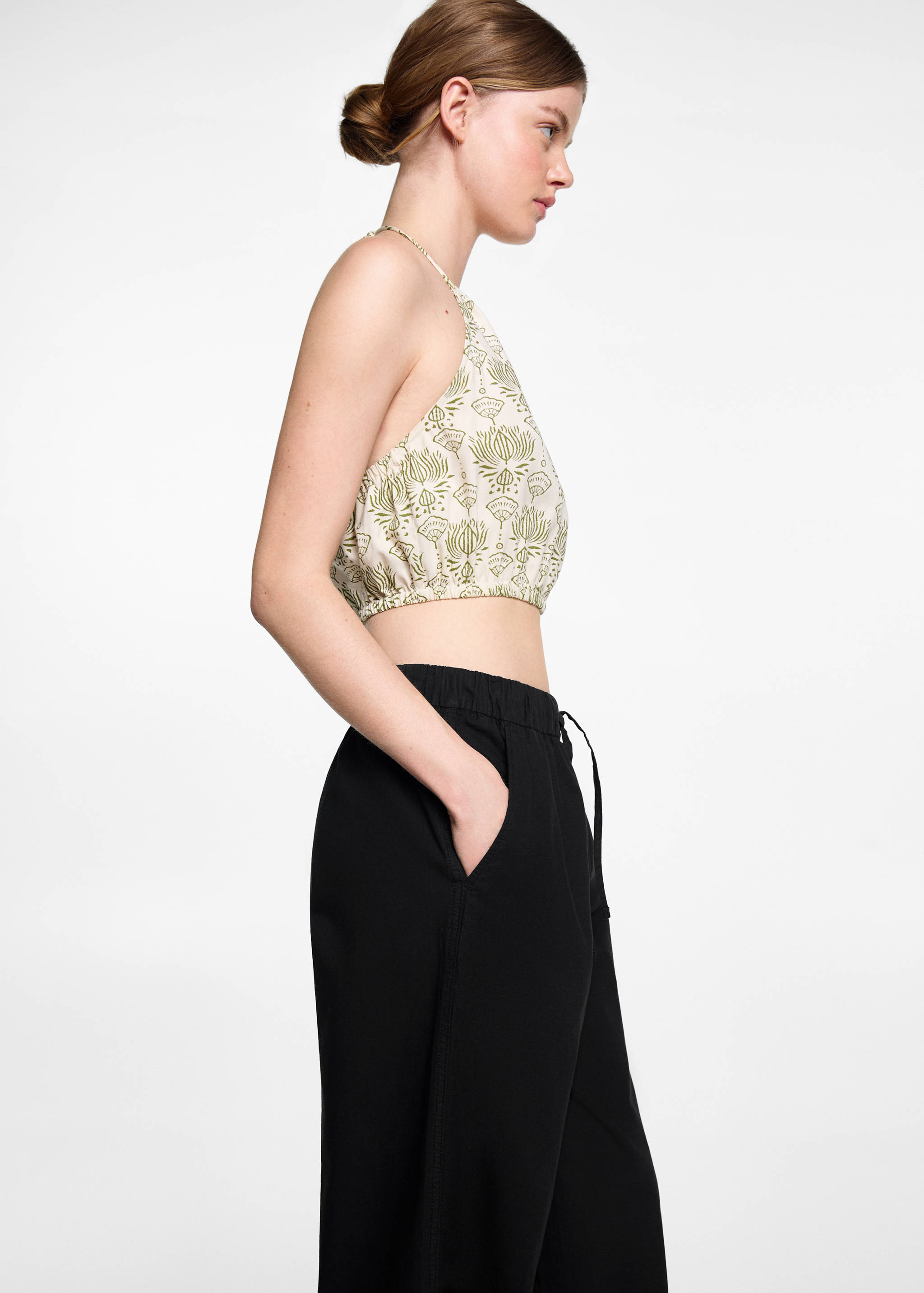 Pantalons rectes lli - Pla mig