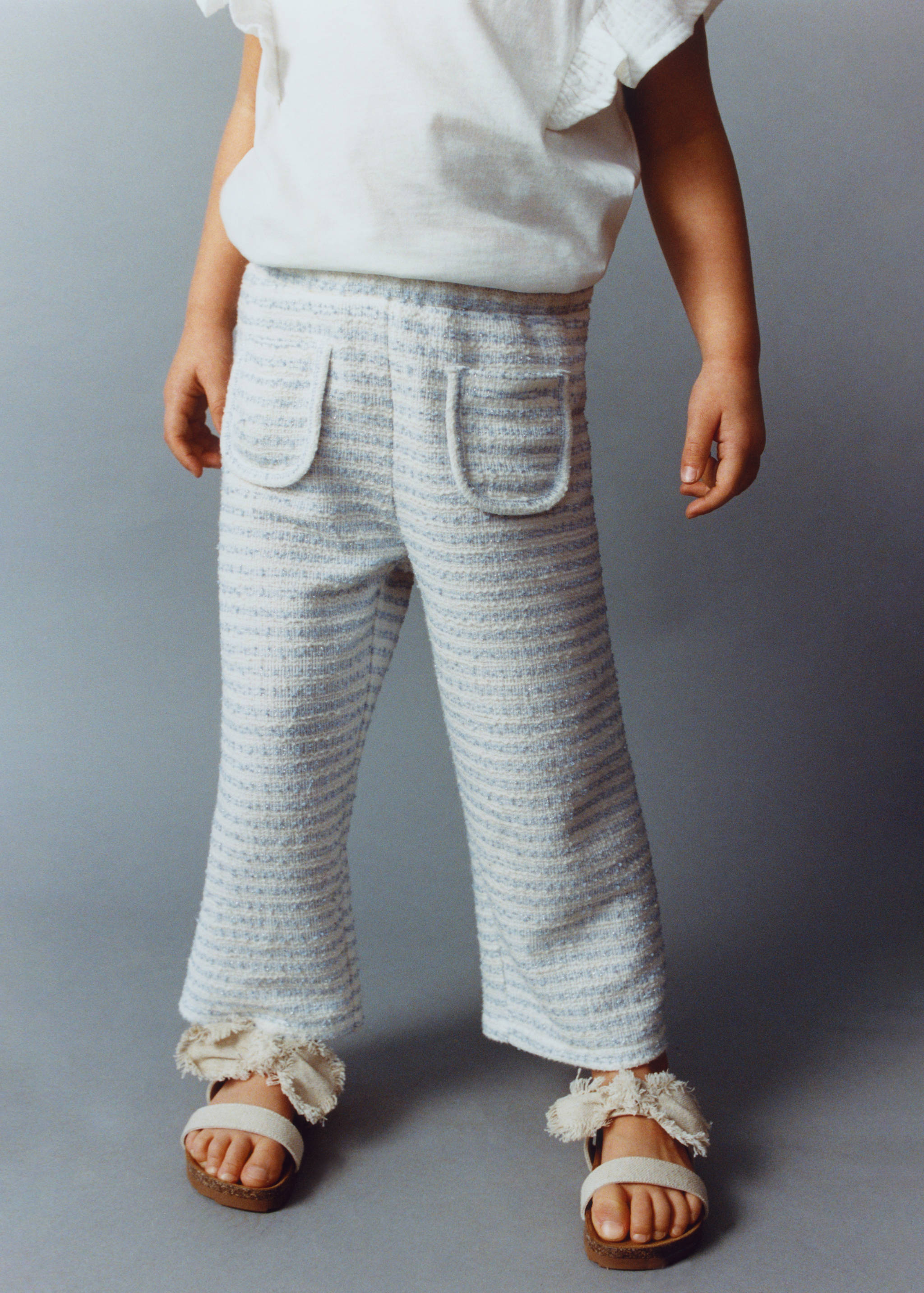 بنطال منسوج بقصَّة واسعة - تفاصيل المنتج 6