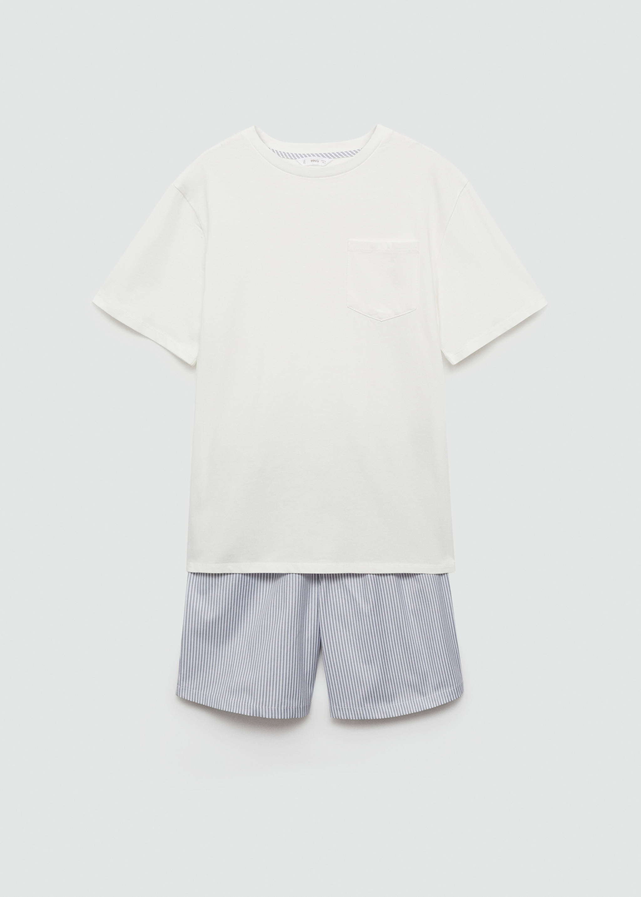 Pyjama court coton rayures - Article sans modèle