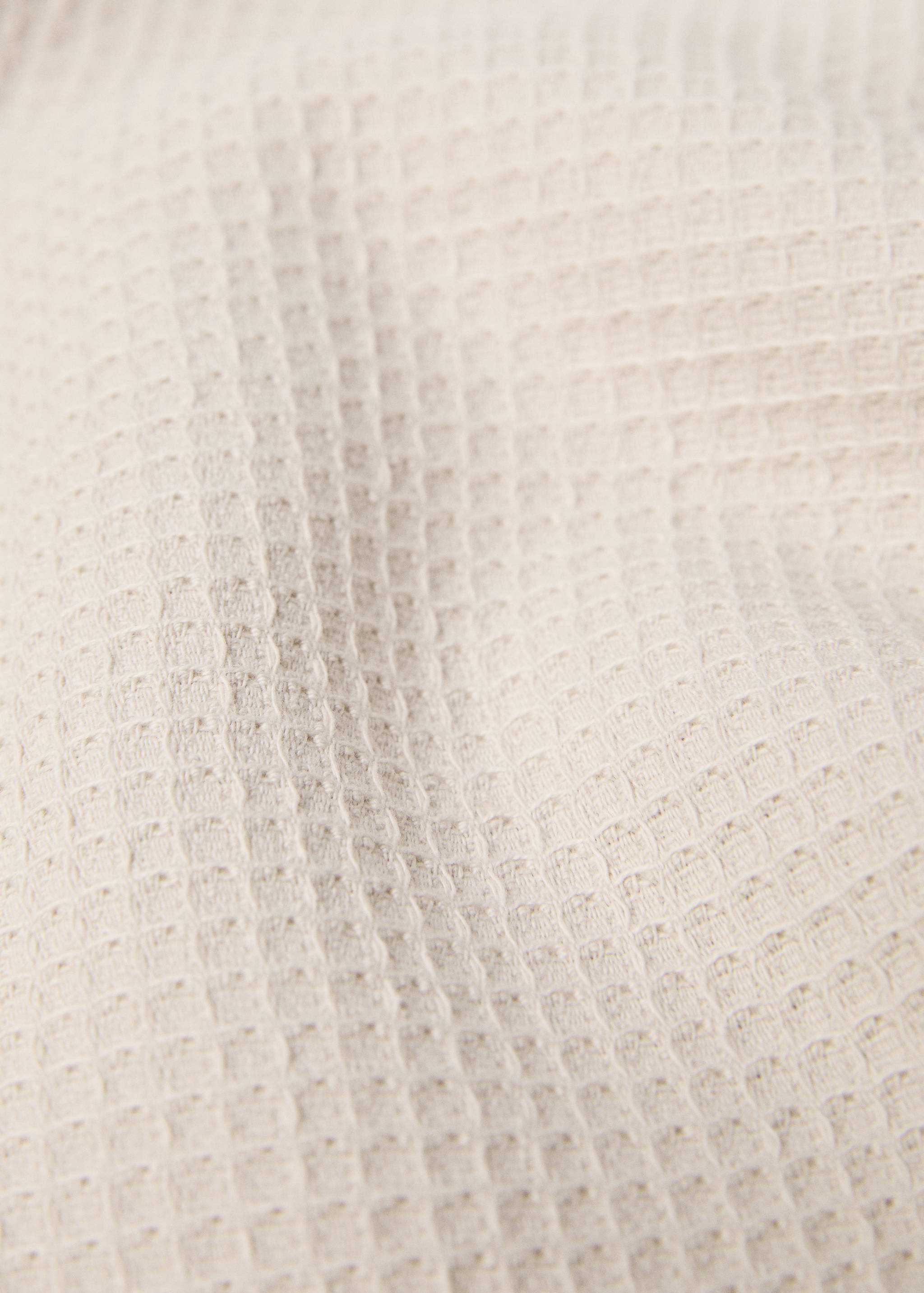 Fringe waffle cotton face towel 30x50cm - Details of the article 2