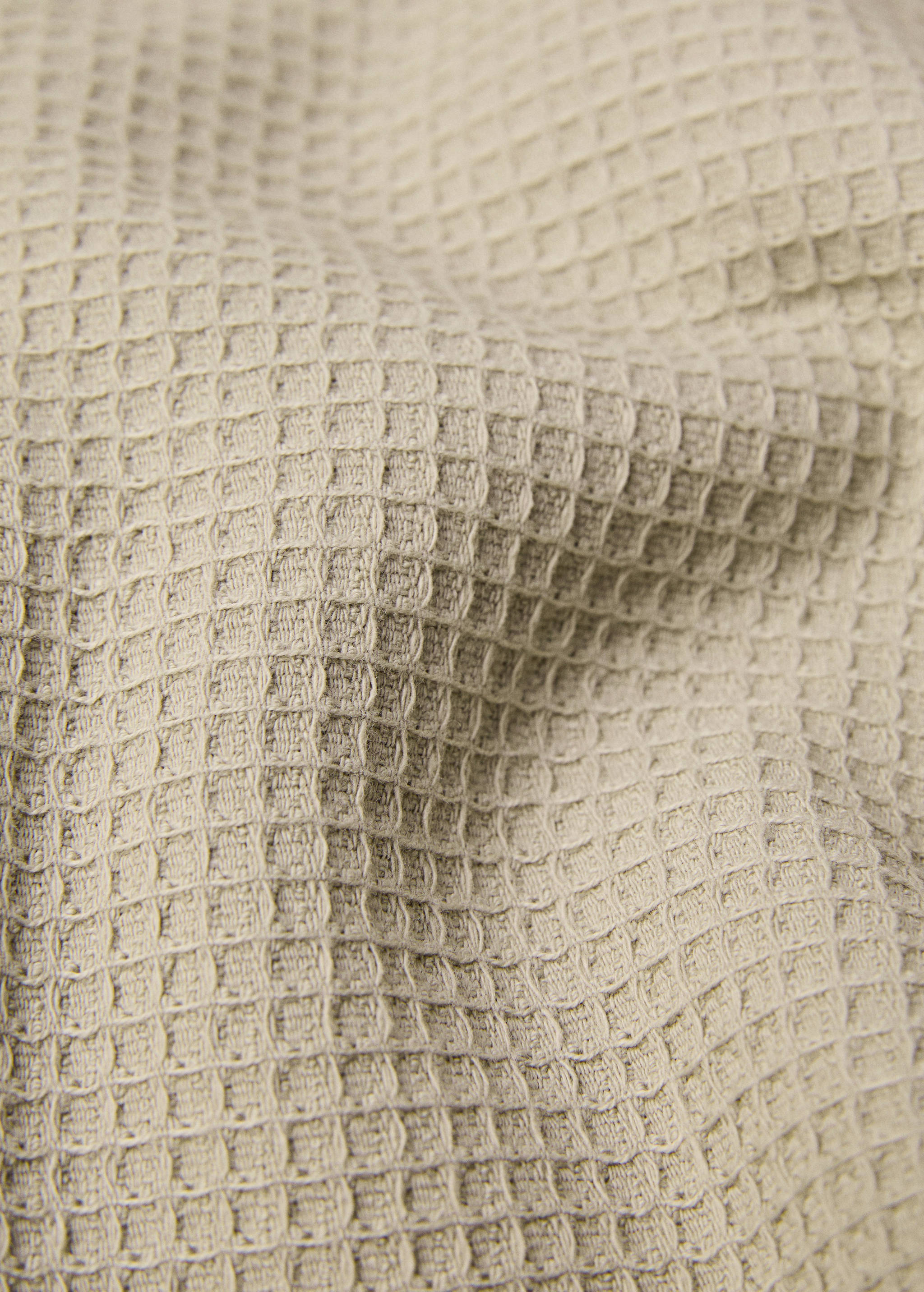 Fringe waffle cotton face towel 30x50cm - Details of the article 2