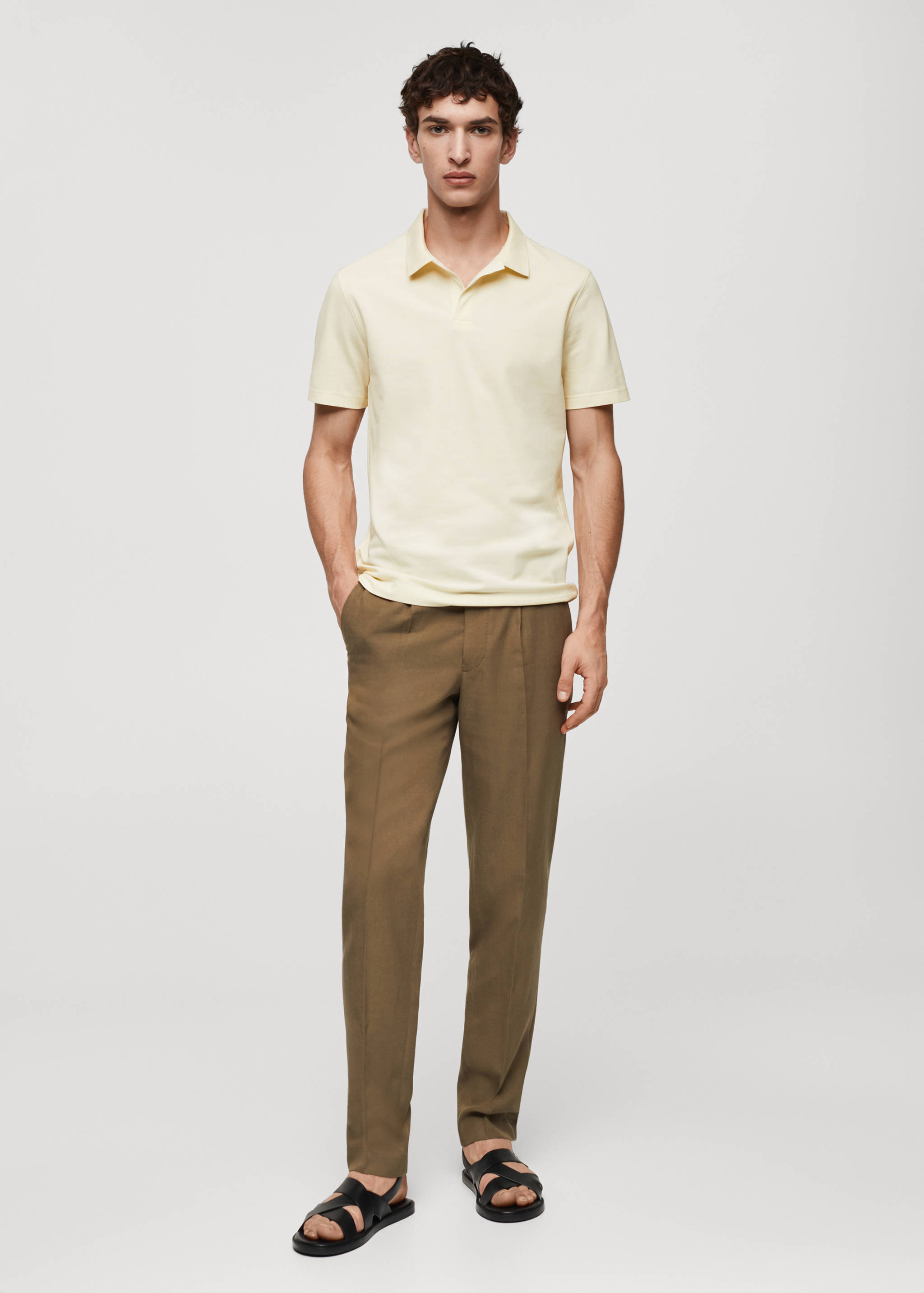 Cotton piqué polo shirt - General plane