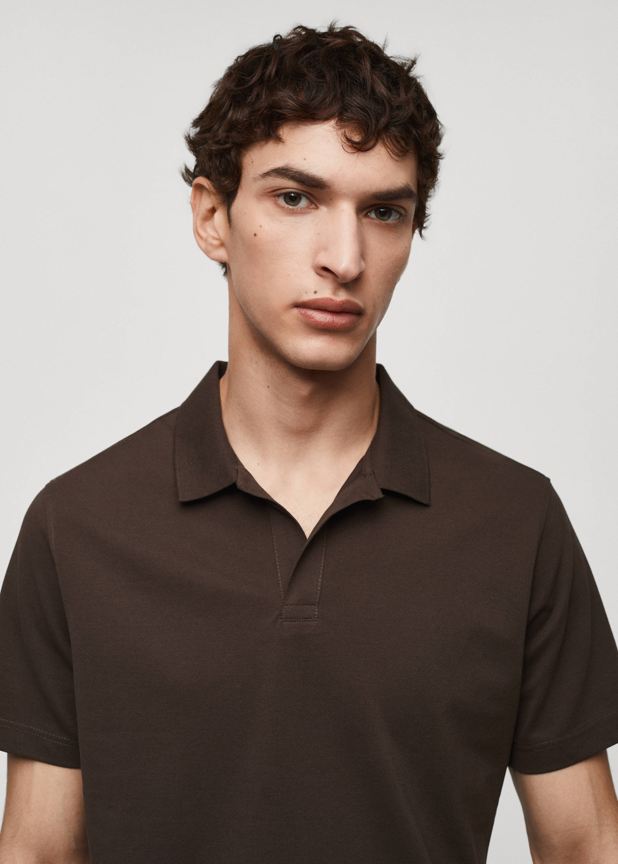 Cotton piqué polo shirt - Details of the article 1