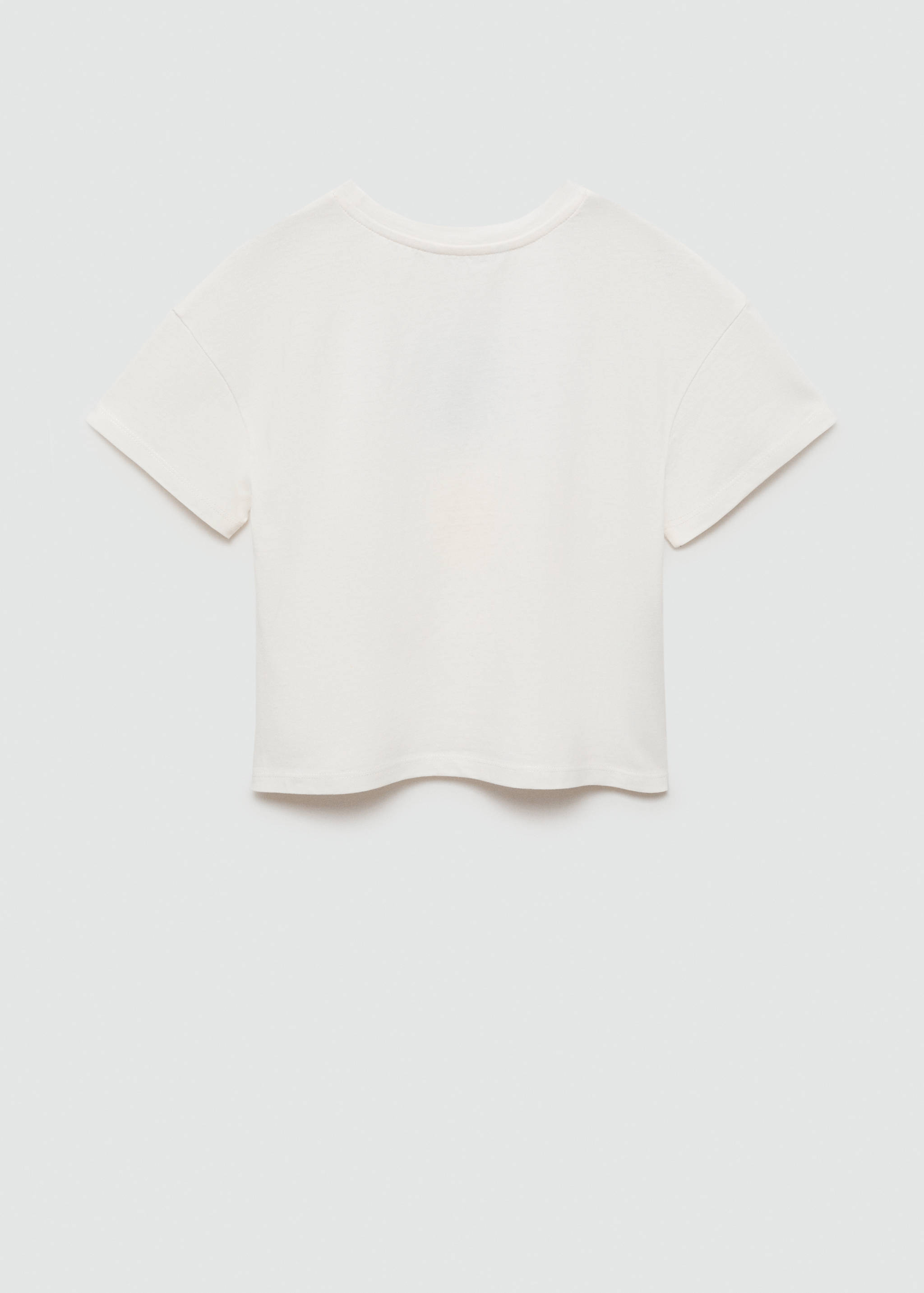 Katoenen T-shirt met ananas in reliëf - Achterkant van het artikel