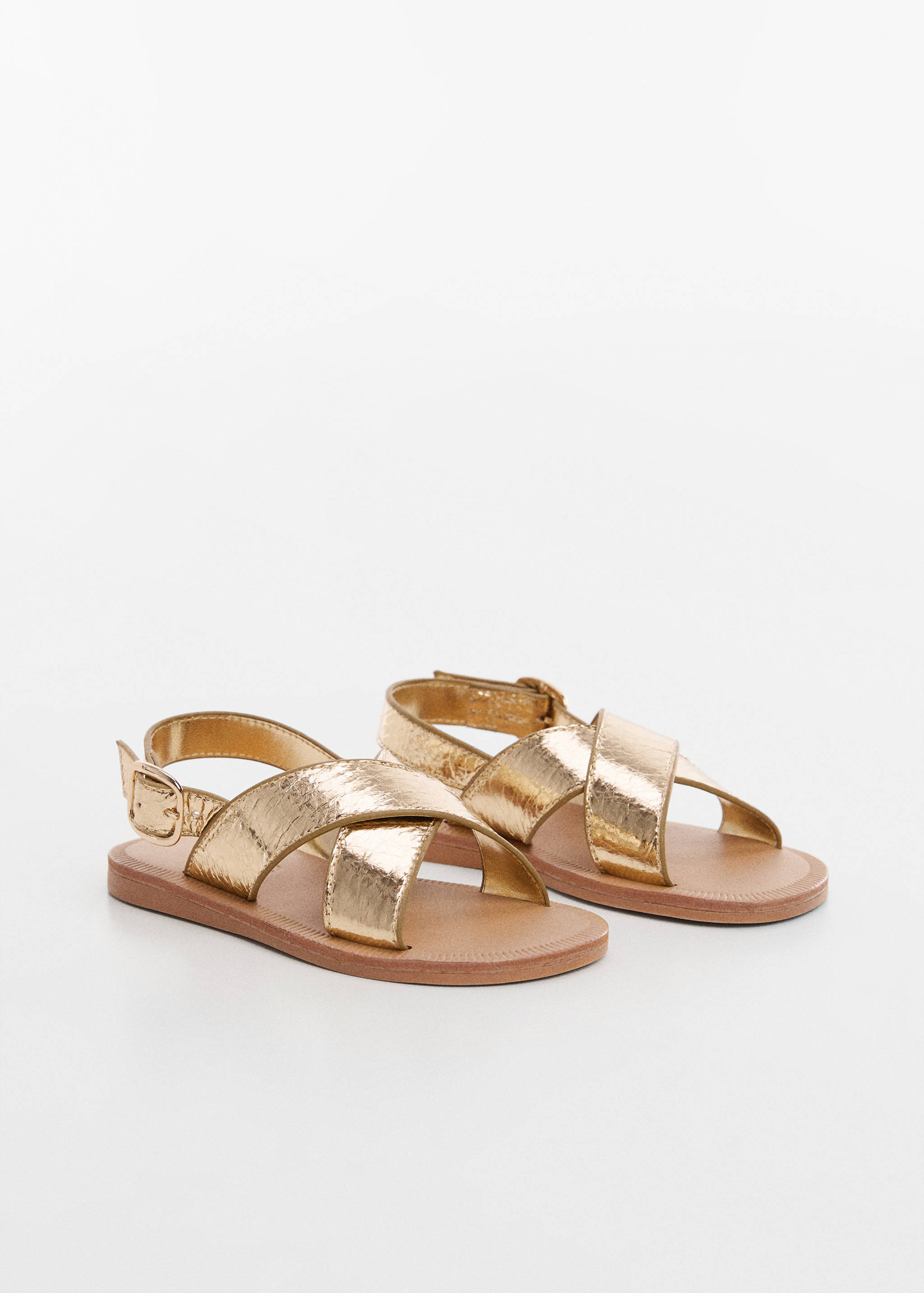 Metallic straps sandals - Medium plane