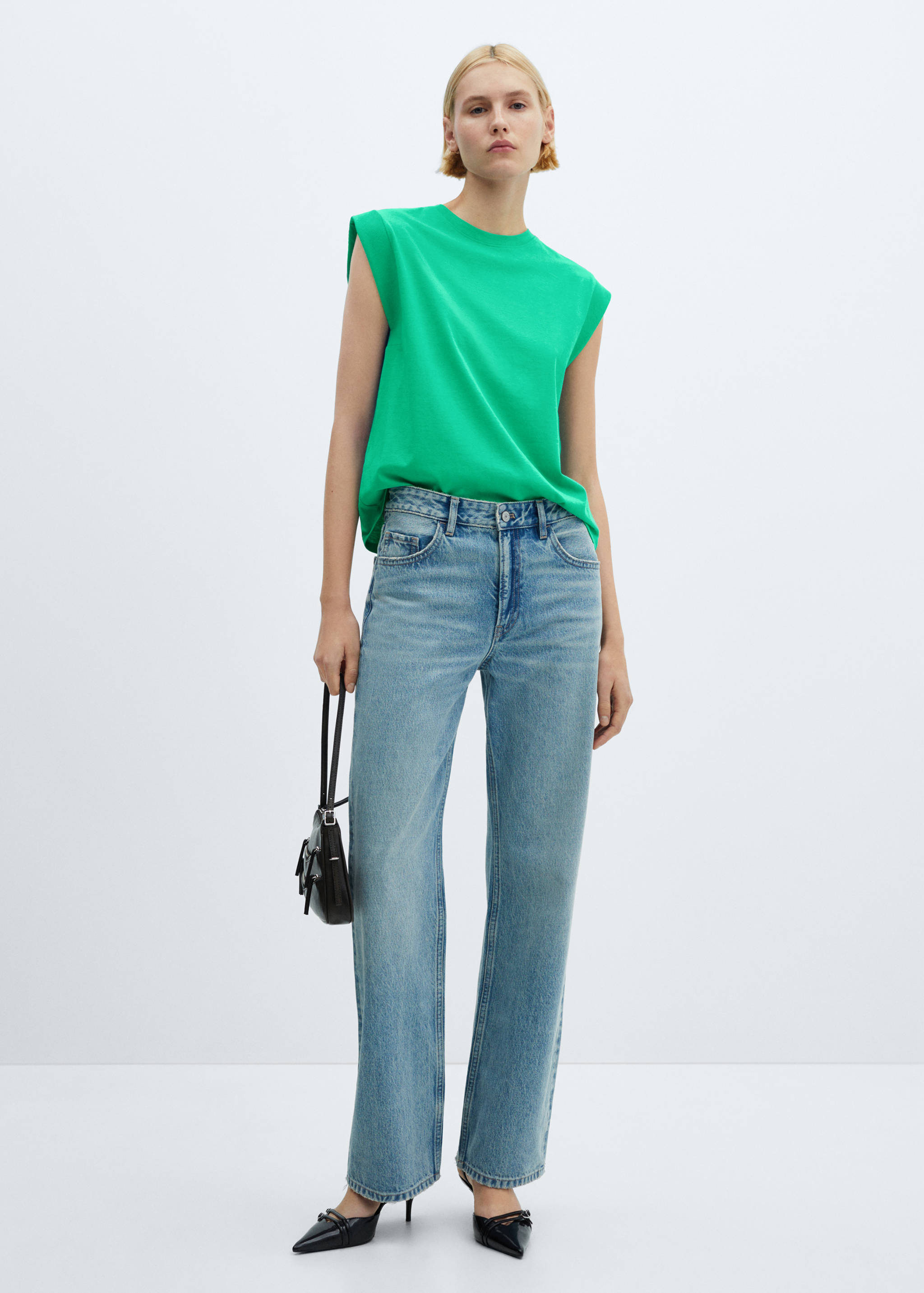 Rounded neck cotton t-shirt - General plane