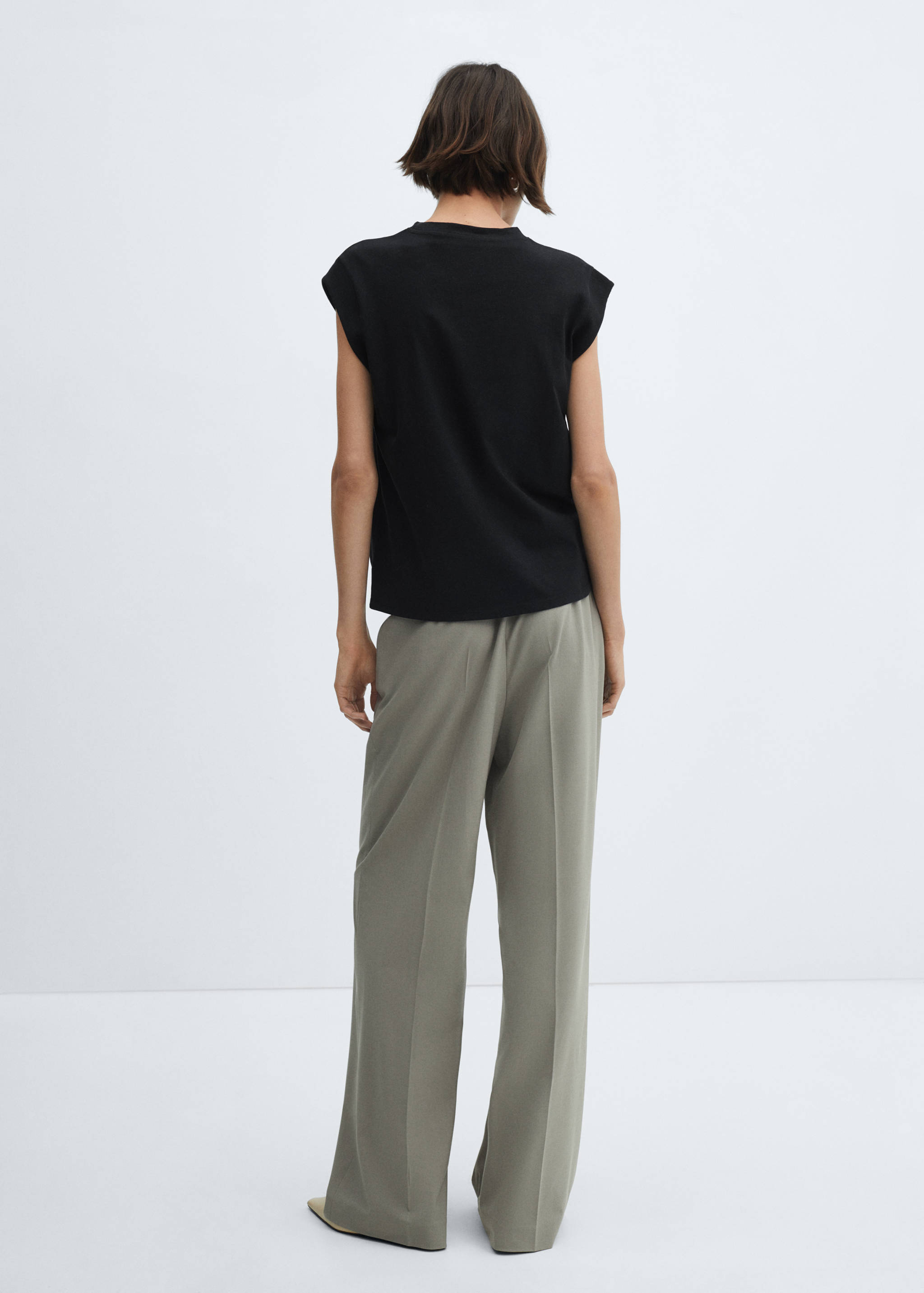 Rounded neck cotton t-shirt - Reverse of the article