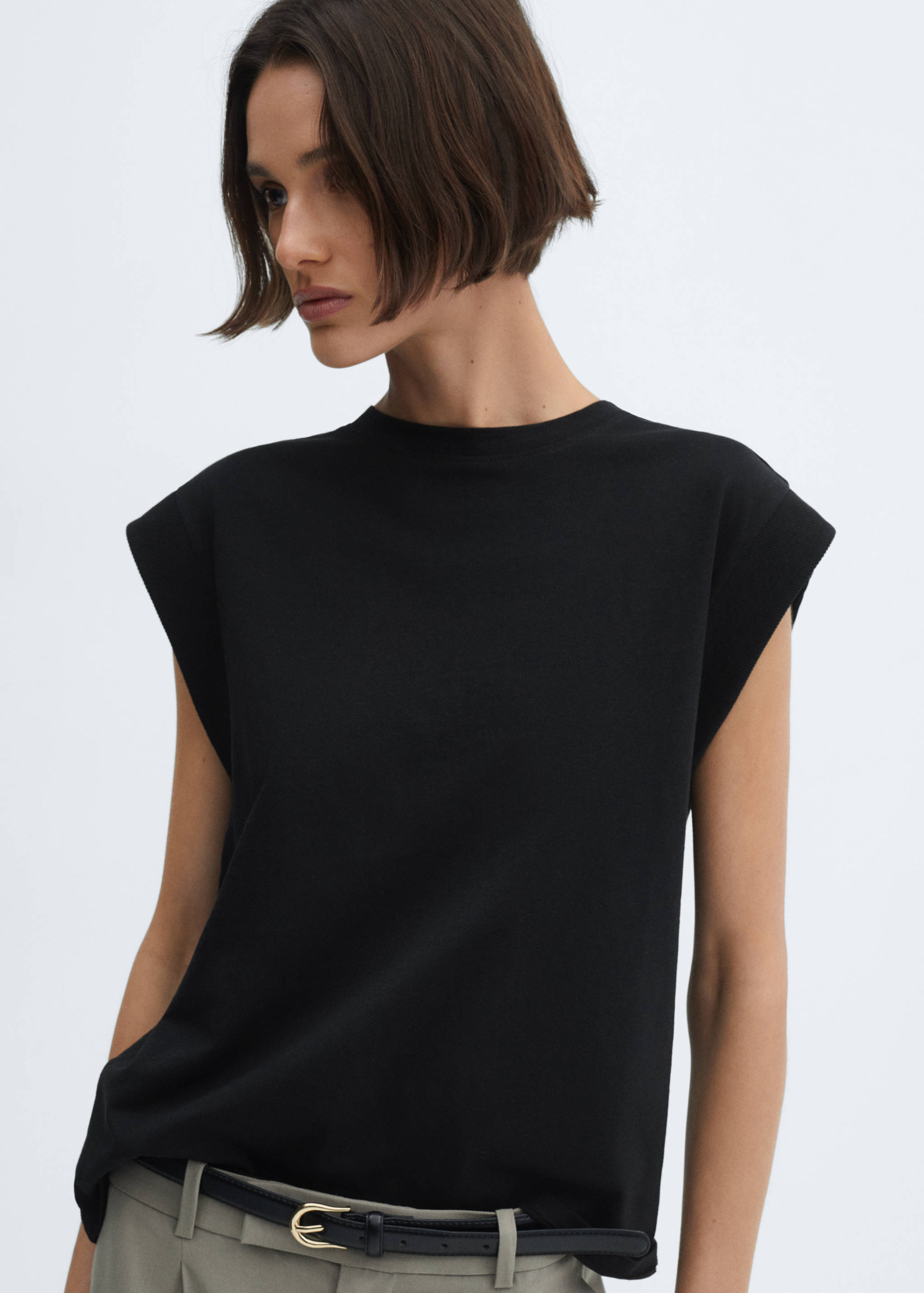 Rounded neck cotton t-shirt - Details of the article 1