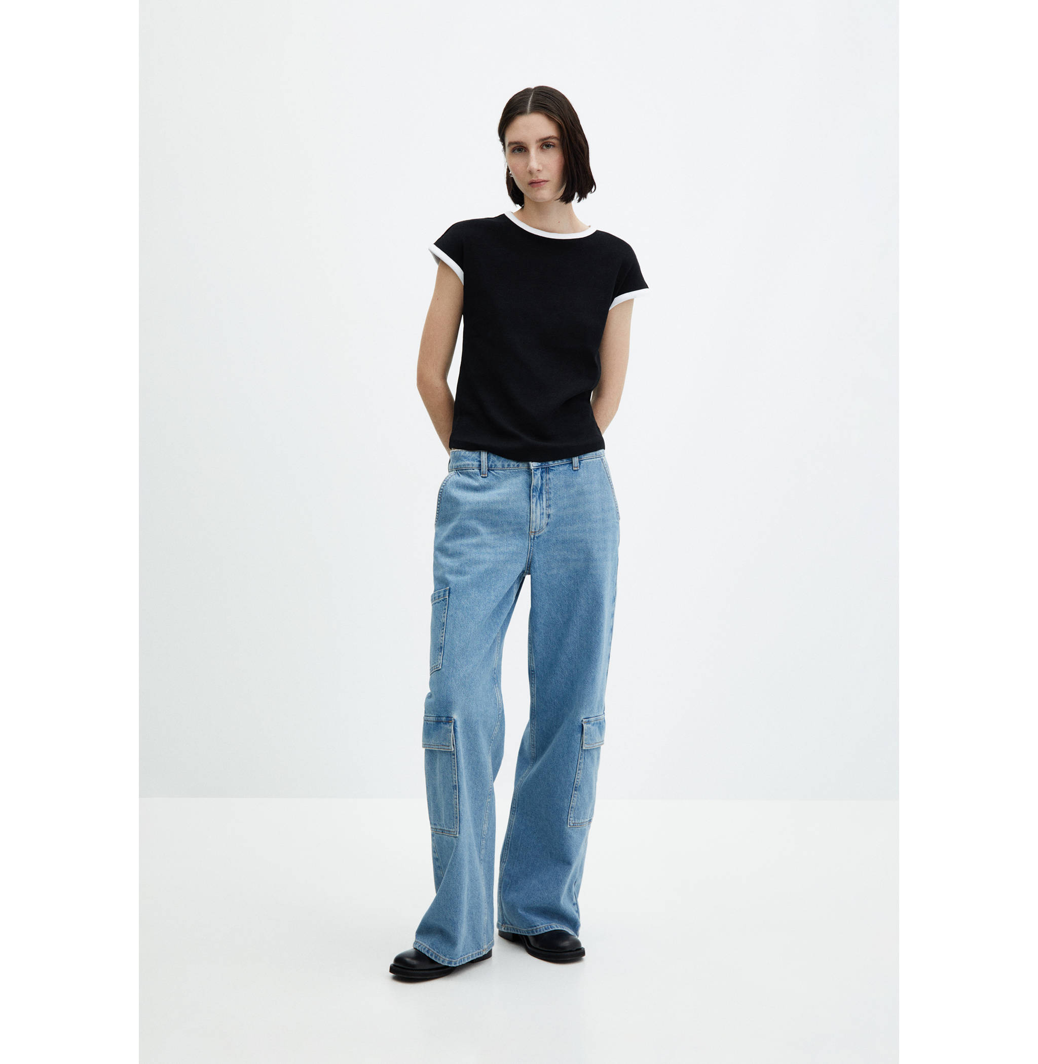 Contrast trim T-shirt - General plane