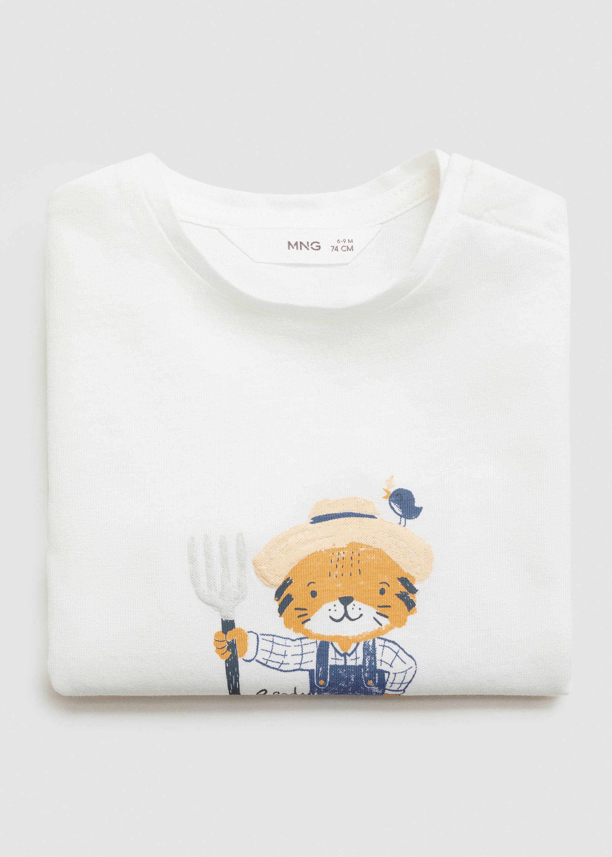 T-shirt de algodão com desenho - Pormenor do artigo 0