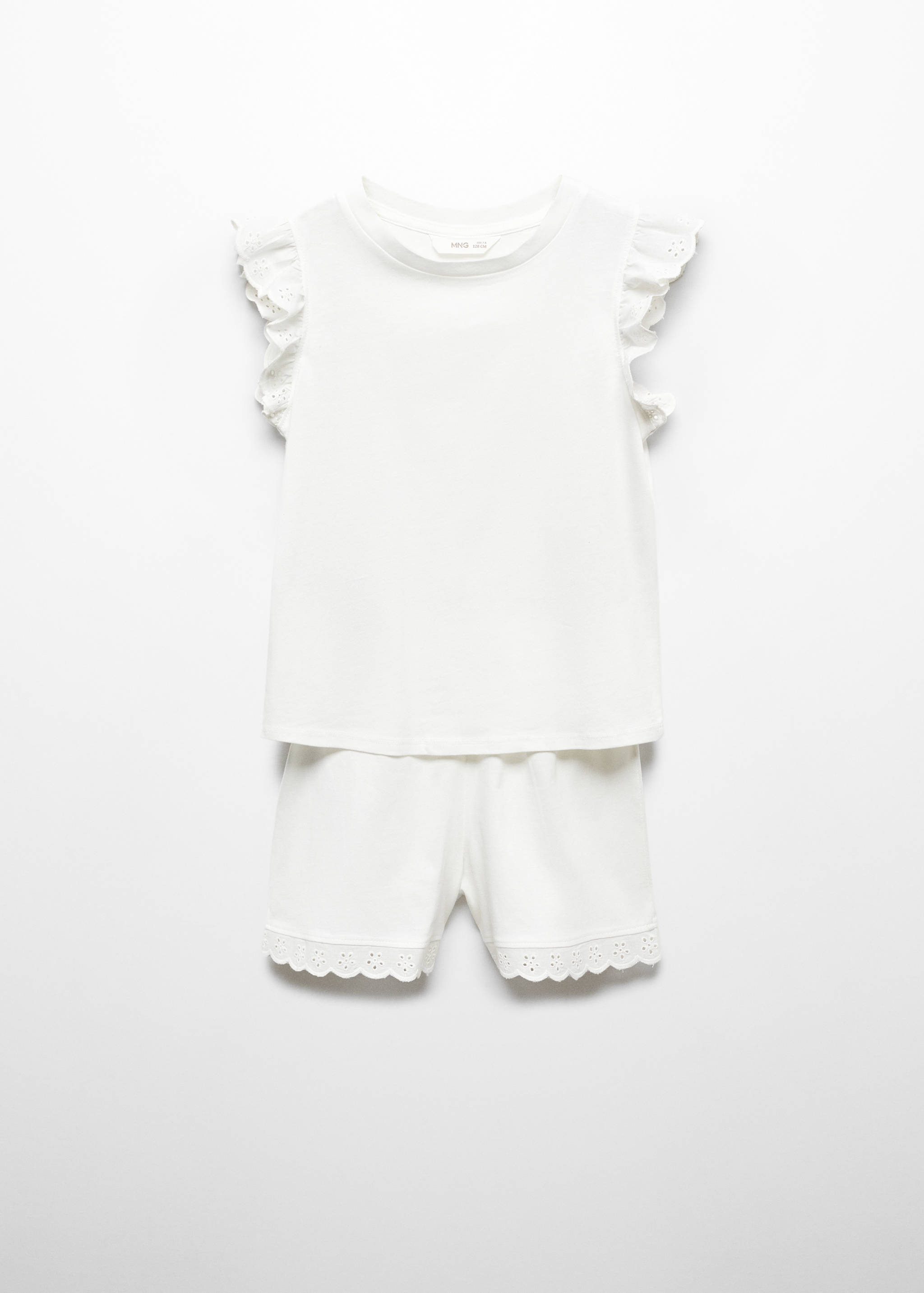 Ruffled cotton pyjamas - Article without model