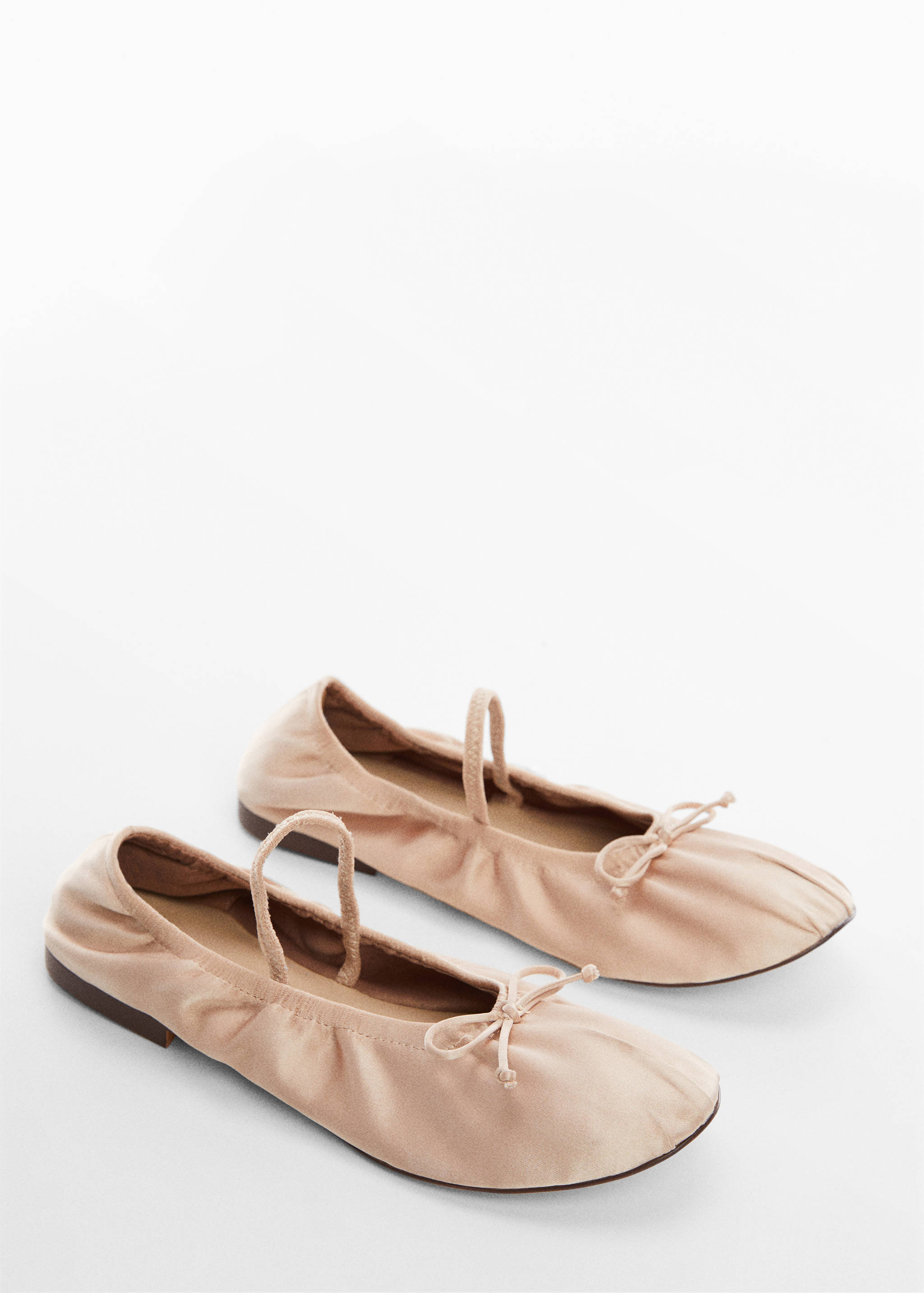Elastic satin ballet flats - Medium plane