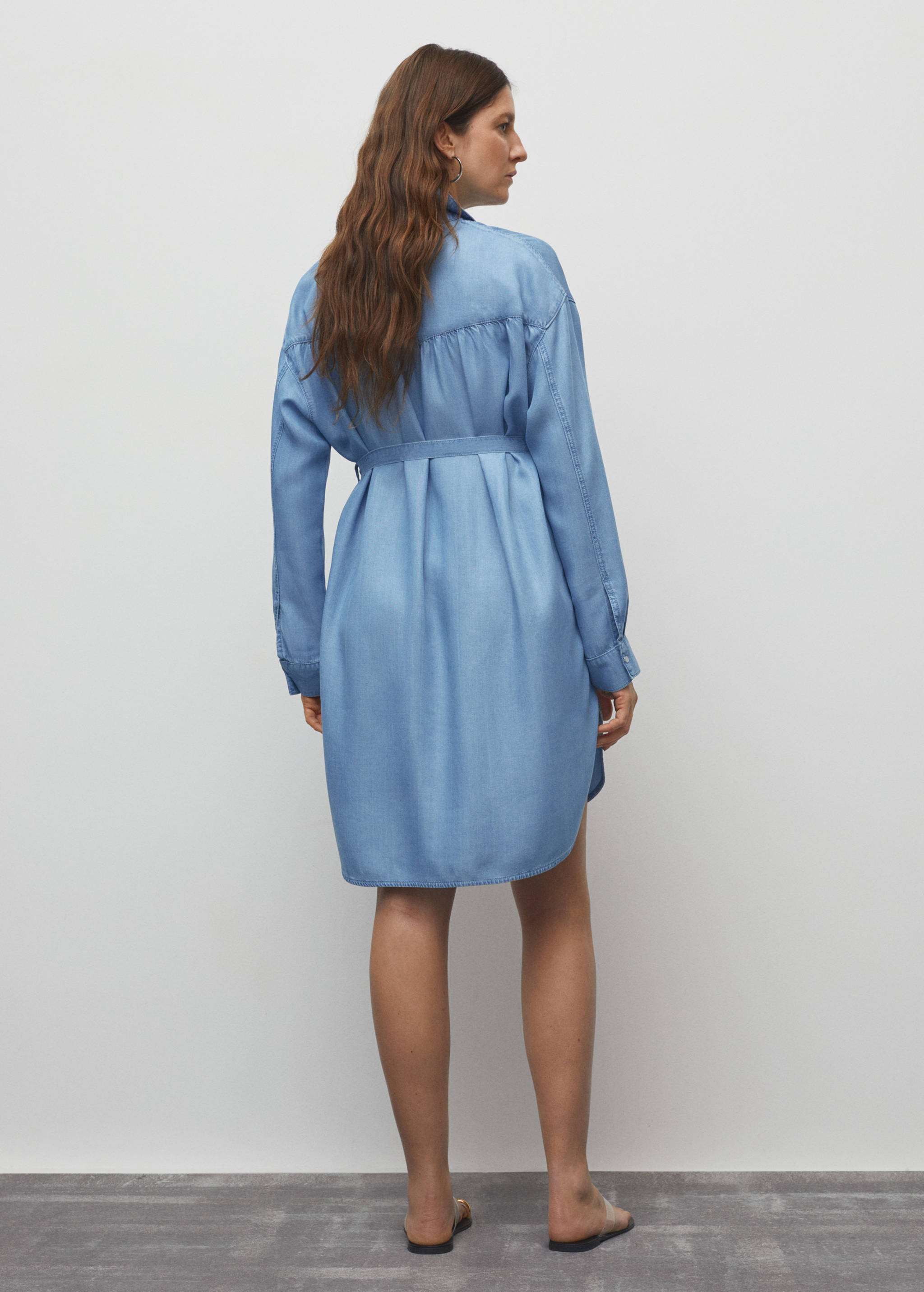 Denim shirt dress - Reverse of the article