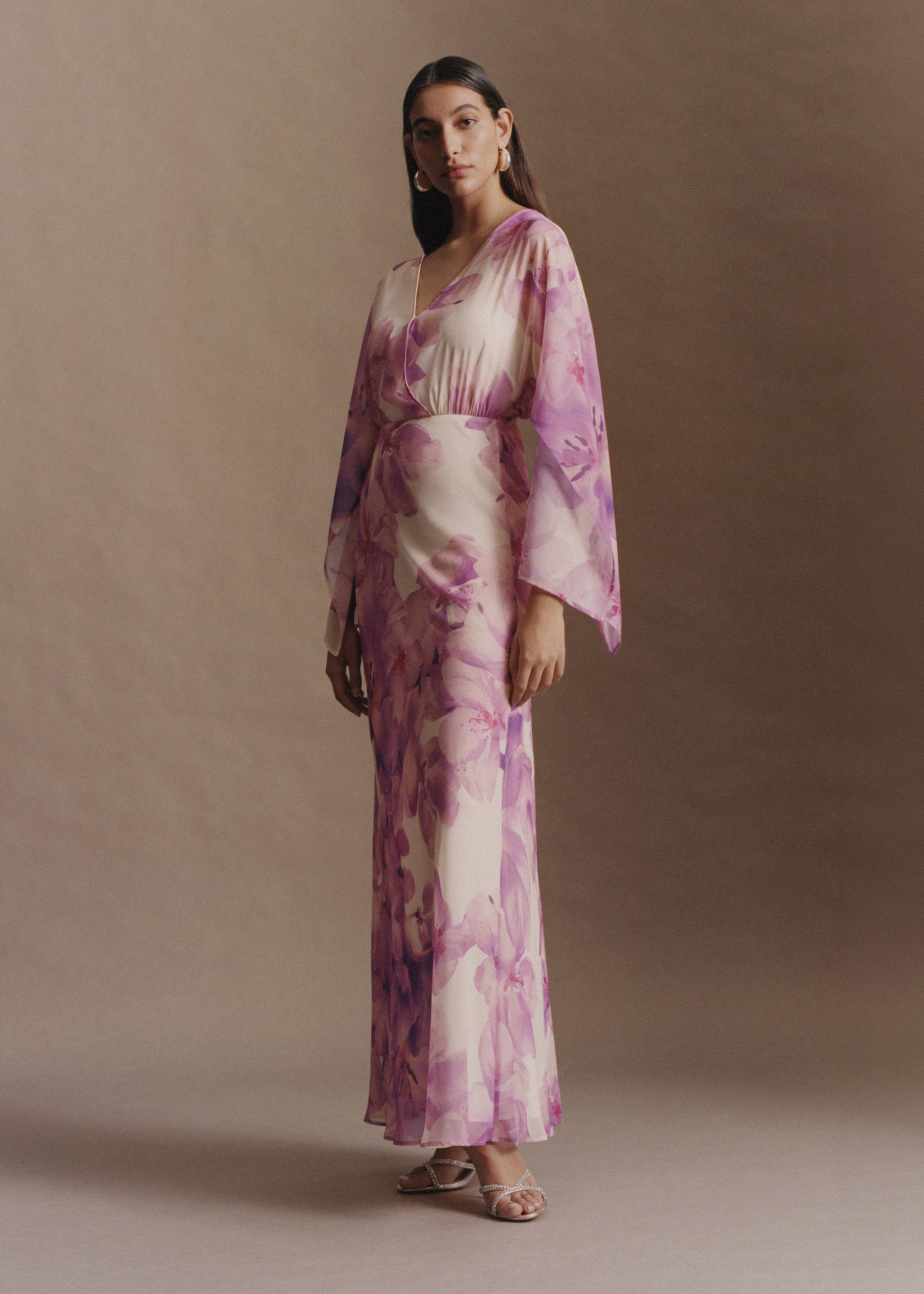 Floral wrap neckline dress - Details of the article 7