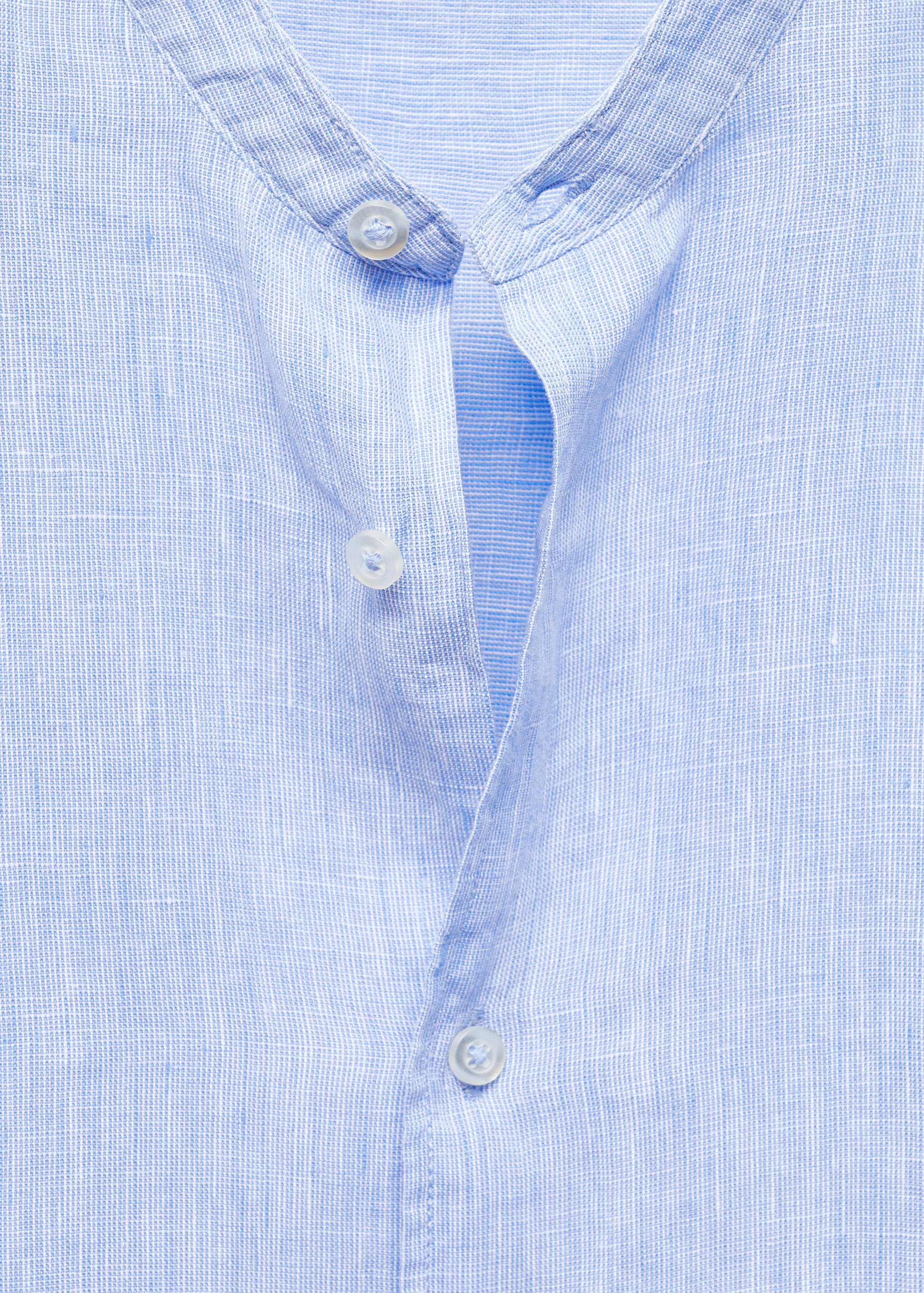 100% linen Mao collar shirt - Details of the article 8