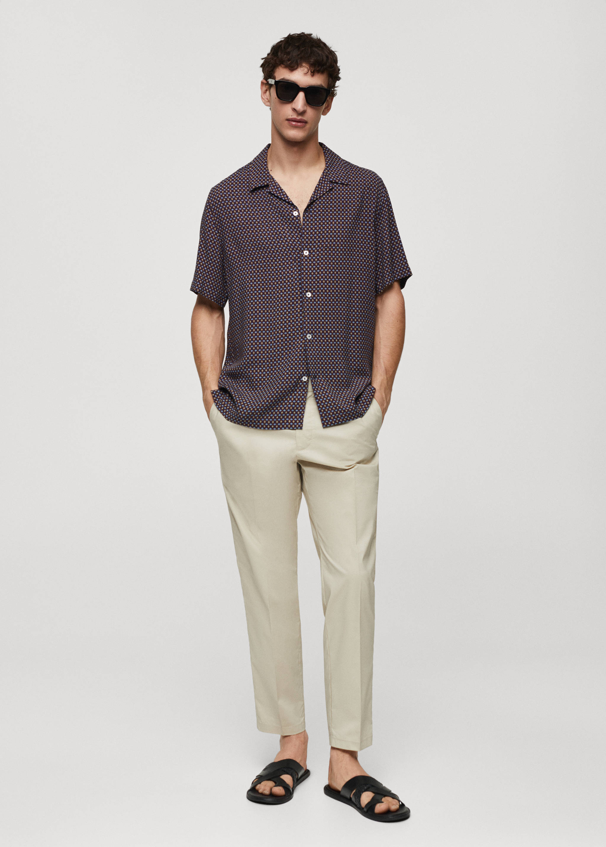 Camisa manga corta regular fit estampado - Plano general