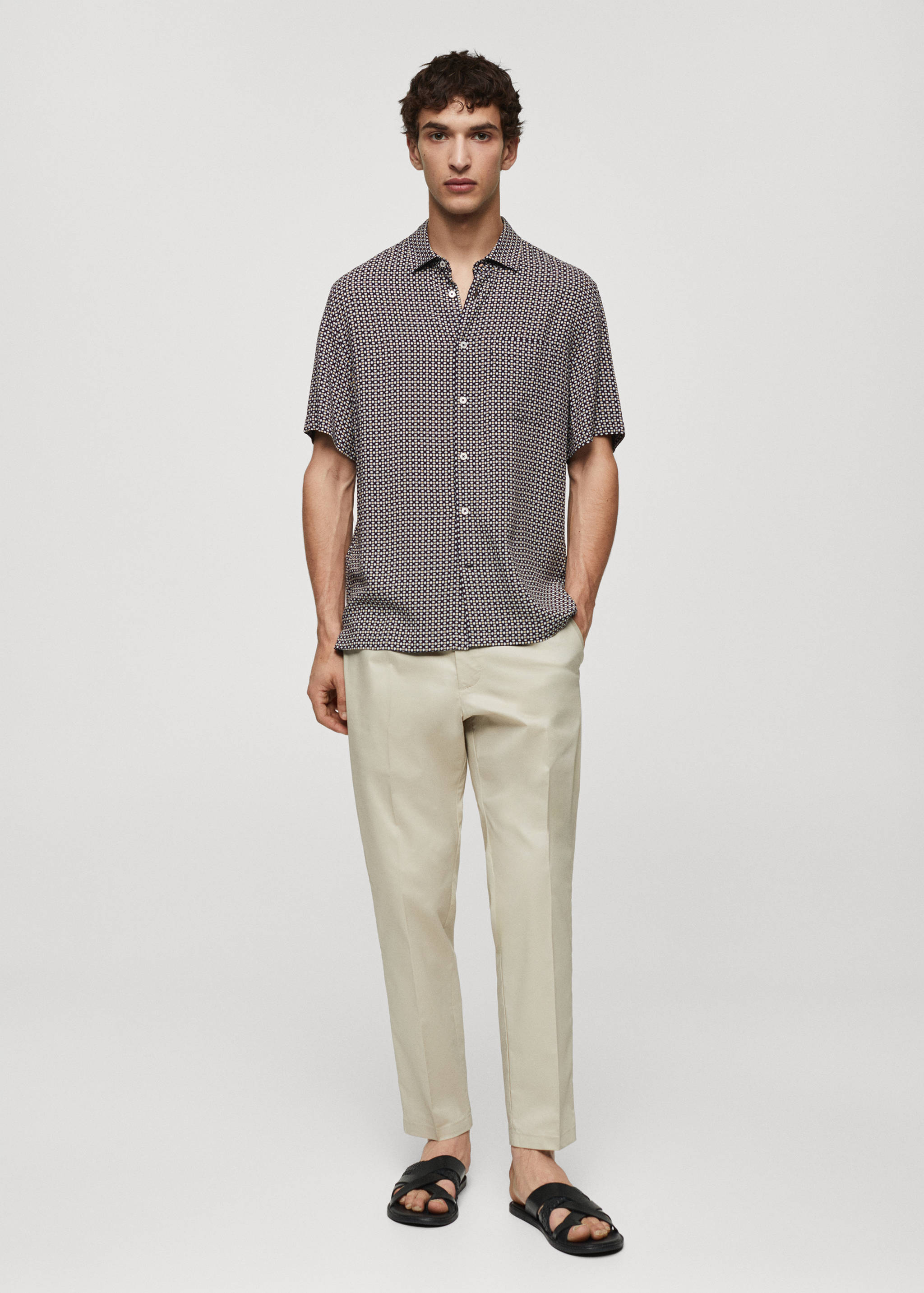 Camisa manga corta regular fit estampado - Plano general