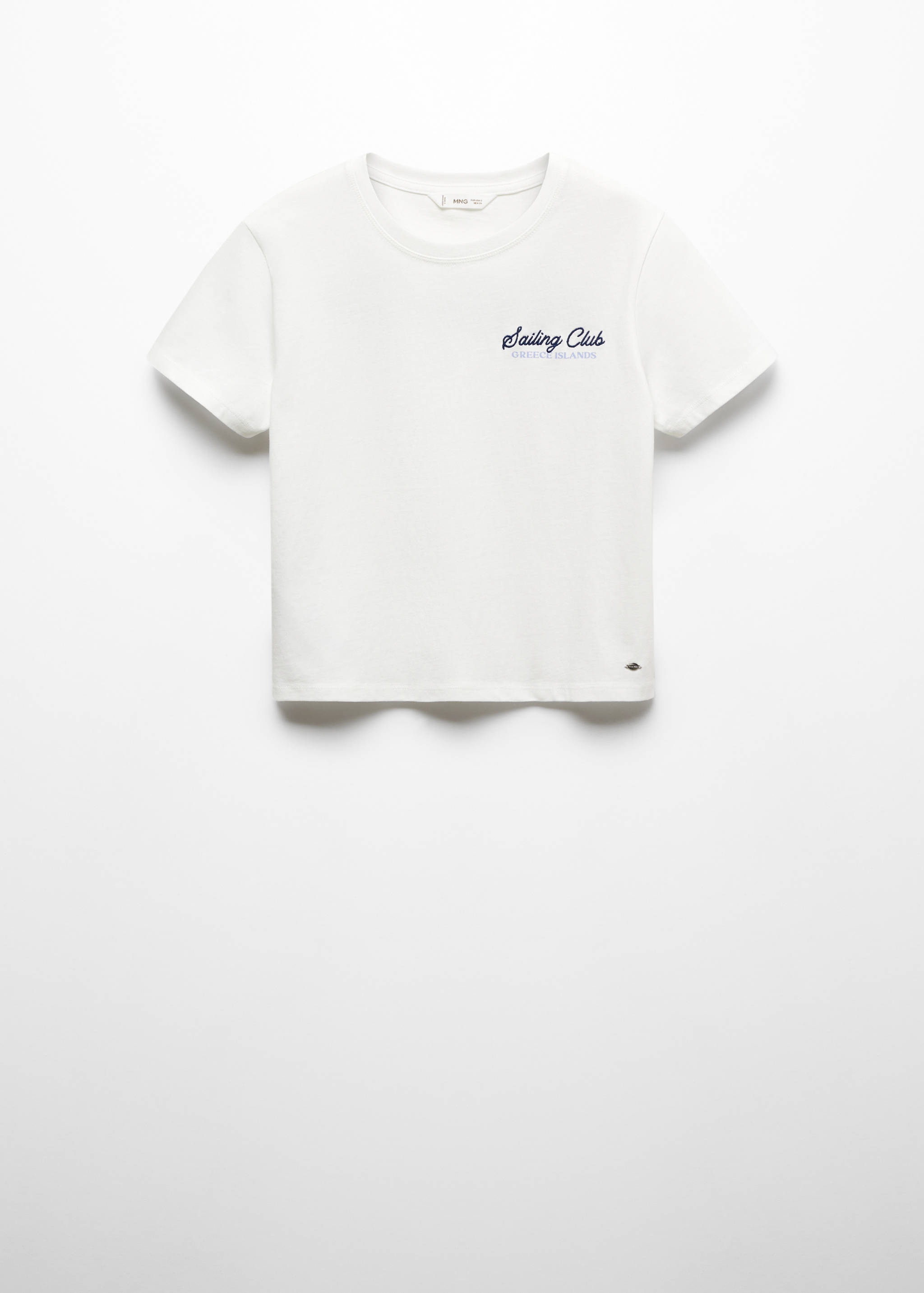 Футболка с вышитой надписью - Изделие без модели