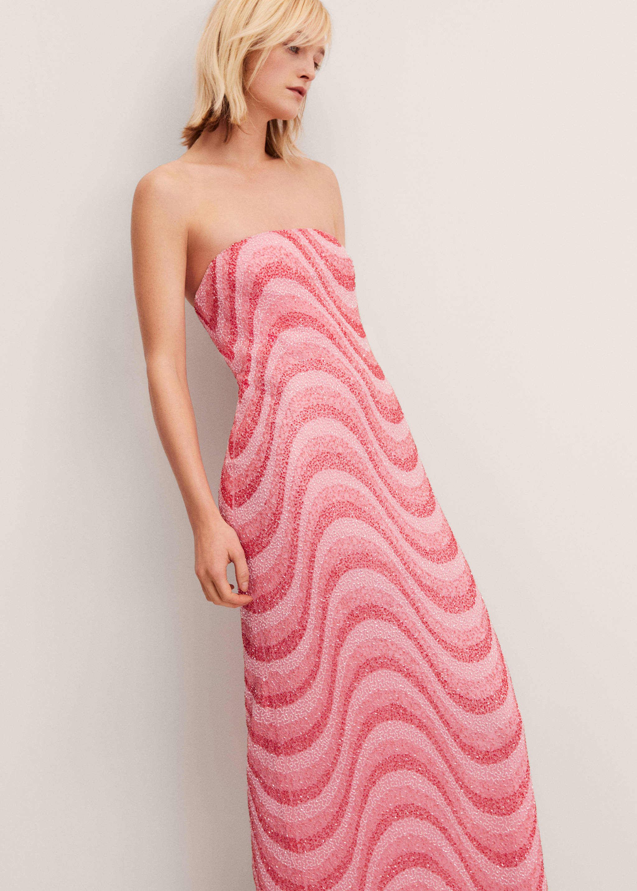 Robe bustier perles - Plan moyen