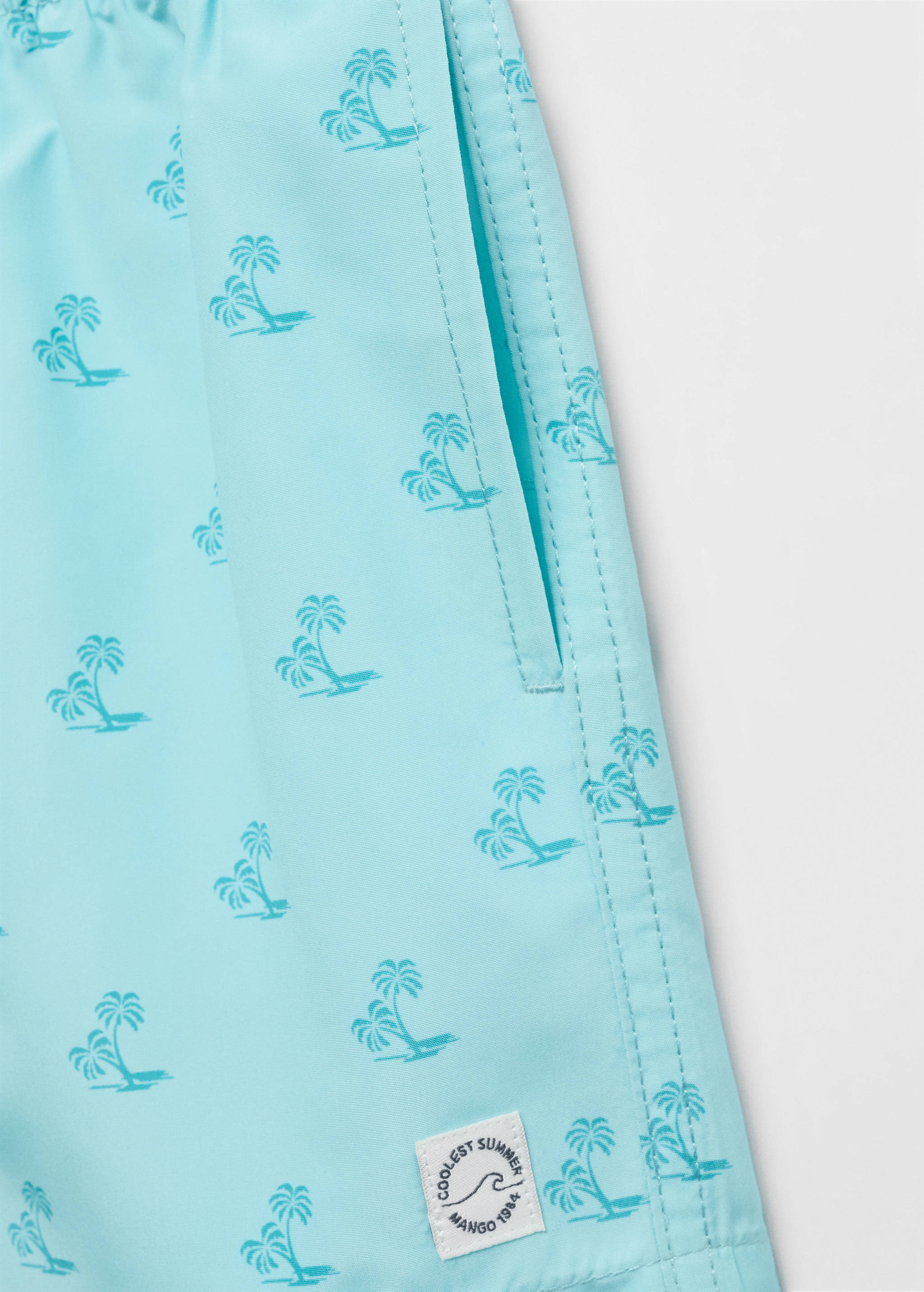 Palm trees print swimsuit trunks - Details of the article 8