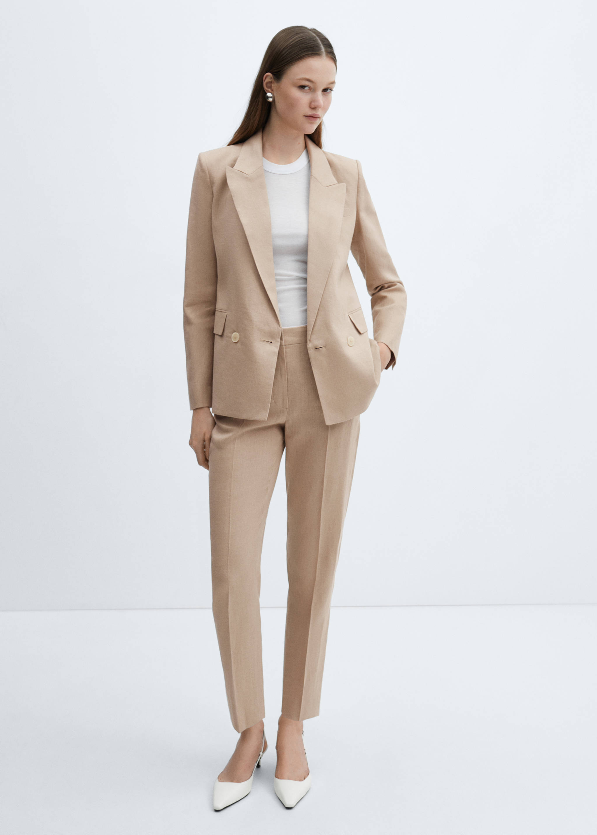 100% linen trousers - General plane