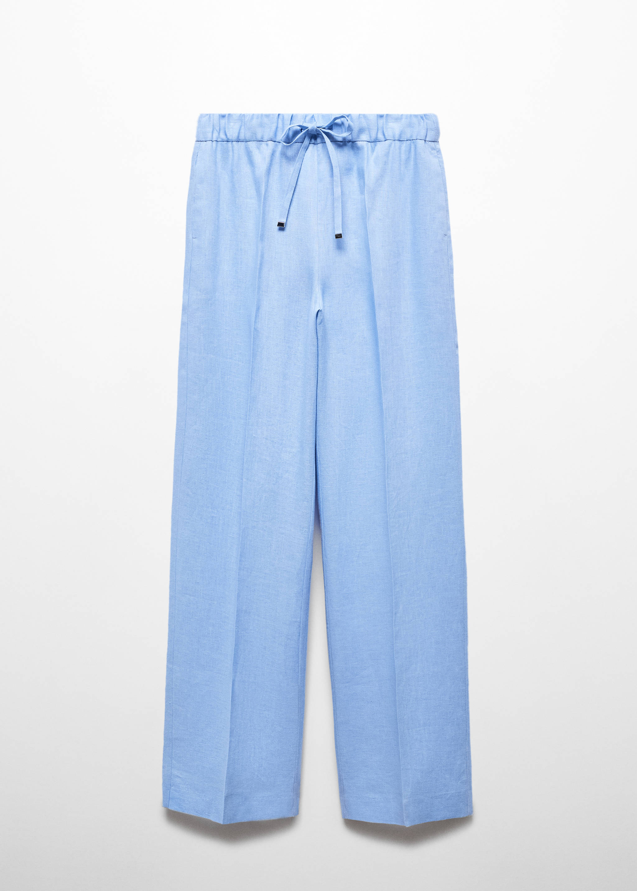 Linen-blend elastic waist pants - Article without model
