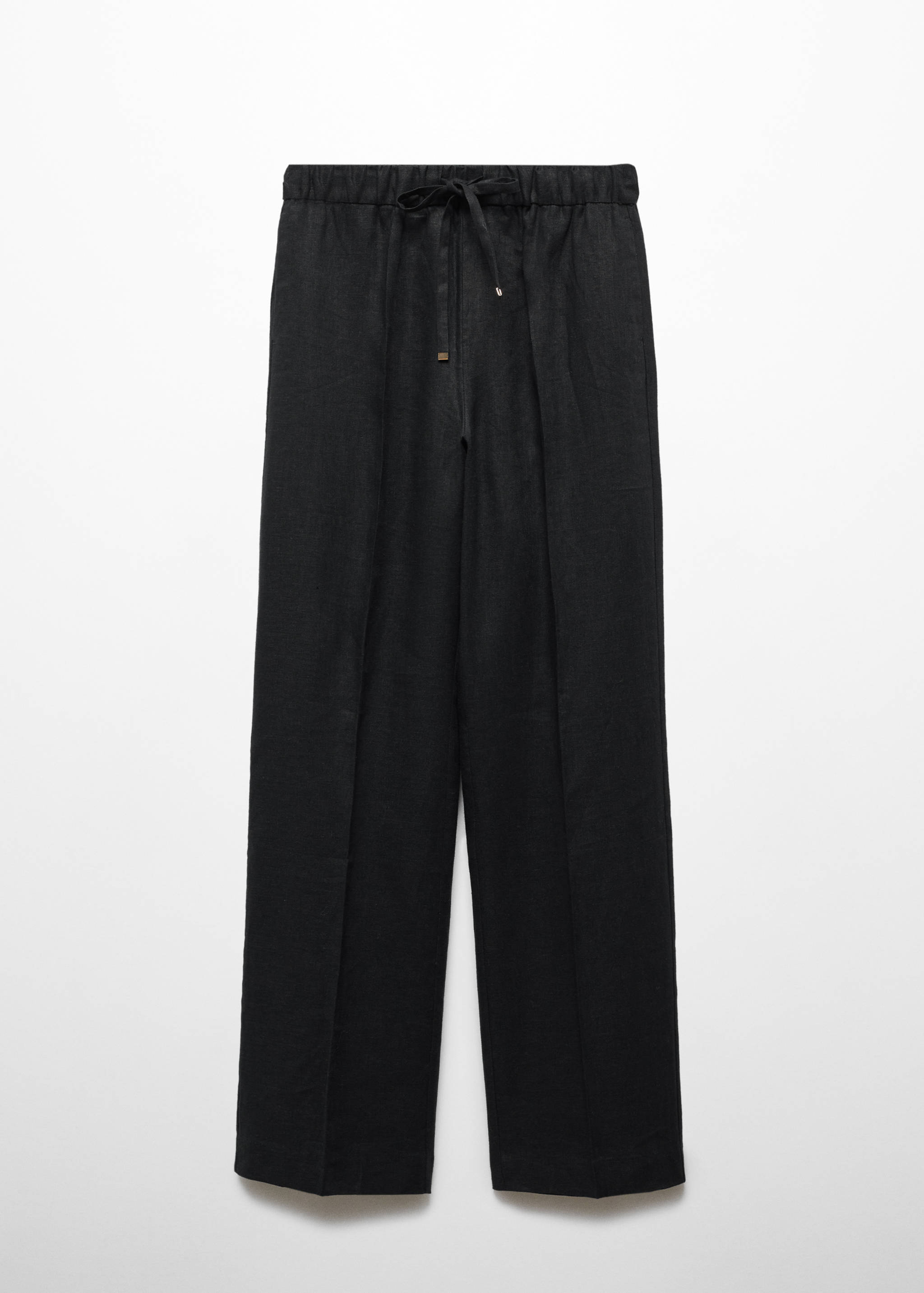 Linen-blend elastic waist pants - Article without model
