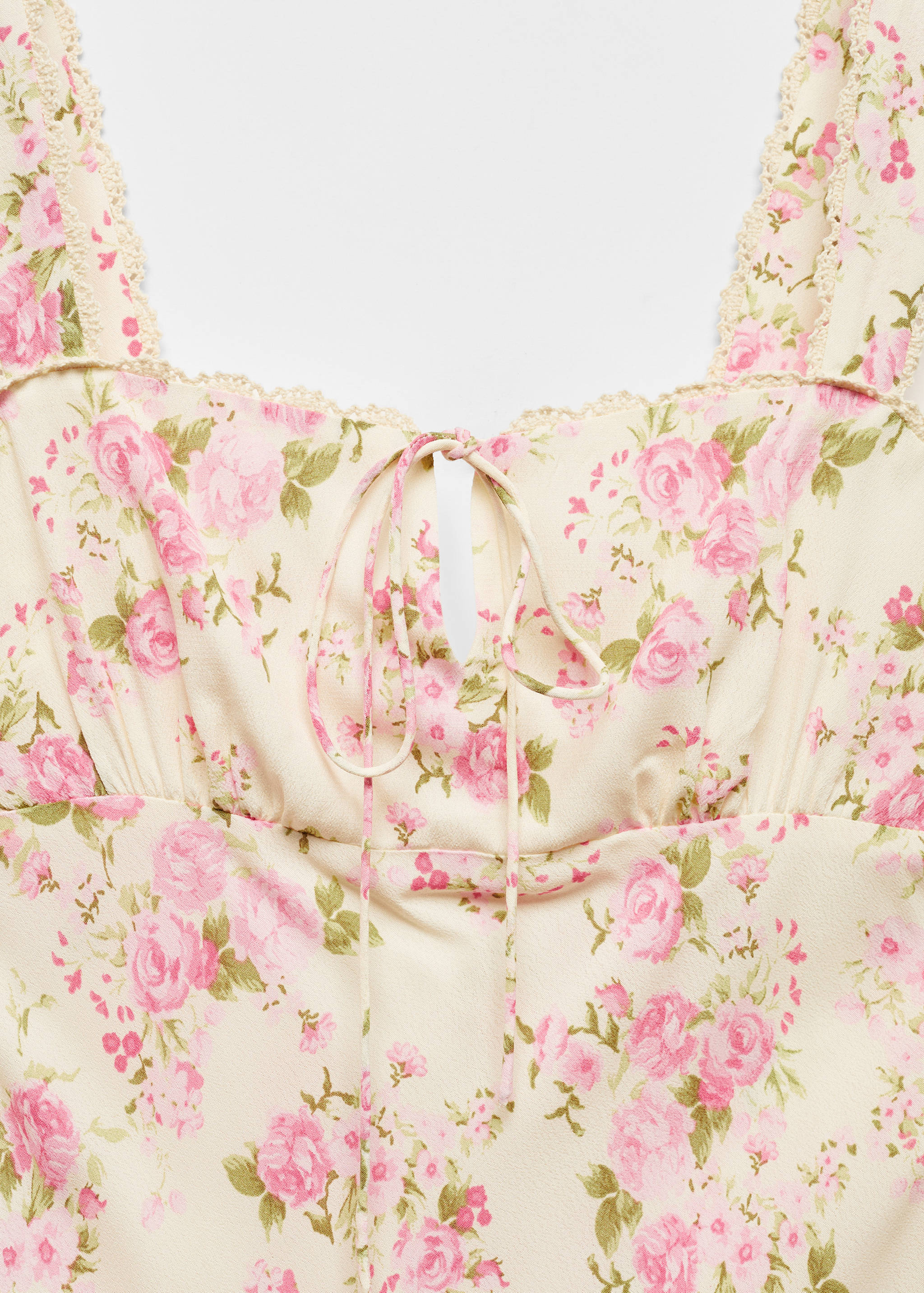 Floral dress with bow neckline - Details of the article 8