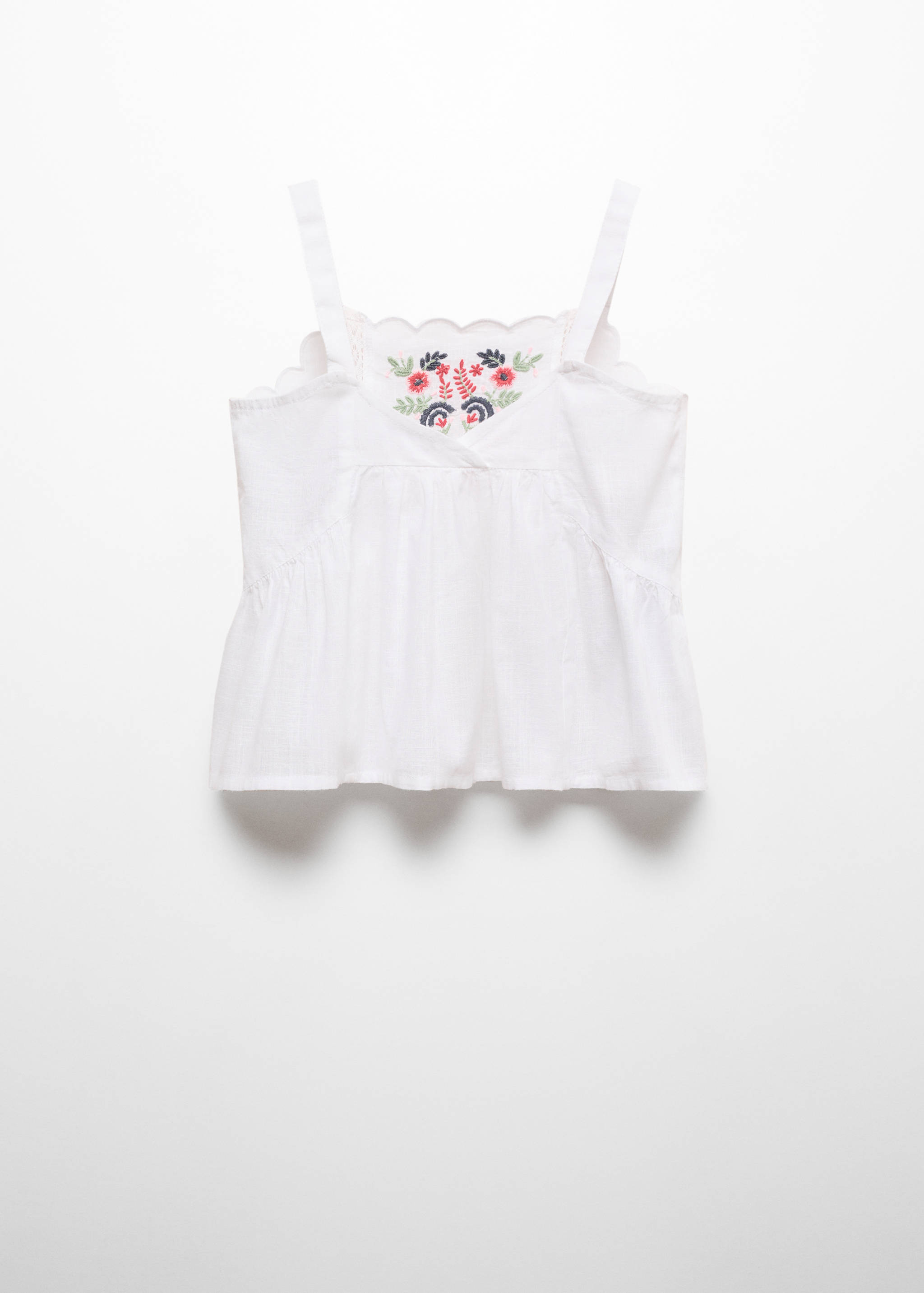 Embroidered flower top - Reverse of the article