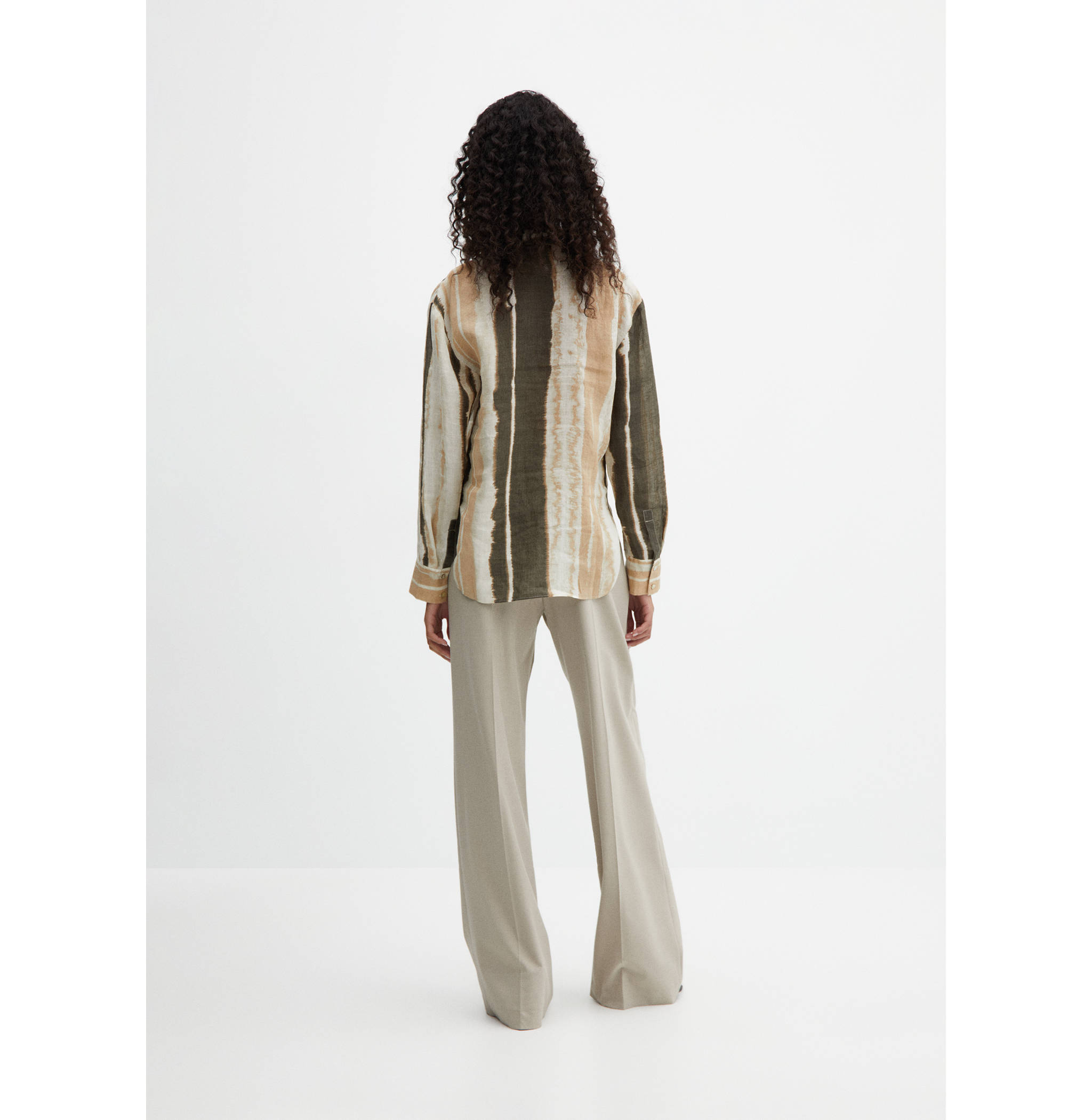 100% ramie printed shirt - Reverse of the article