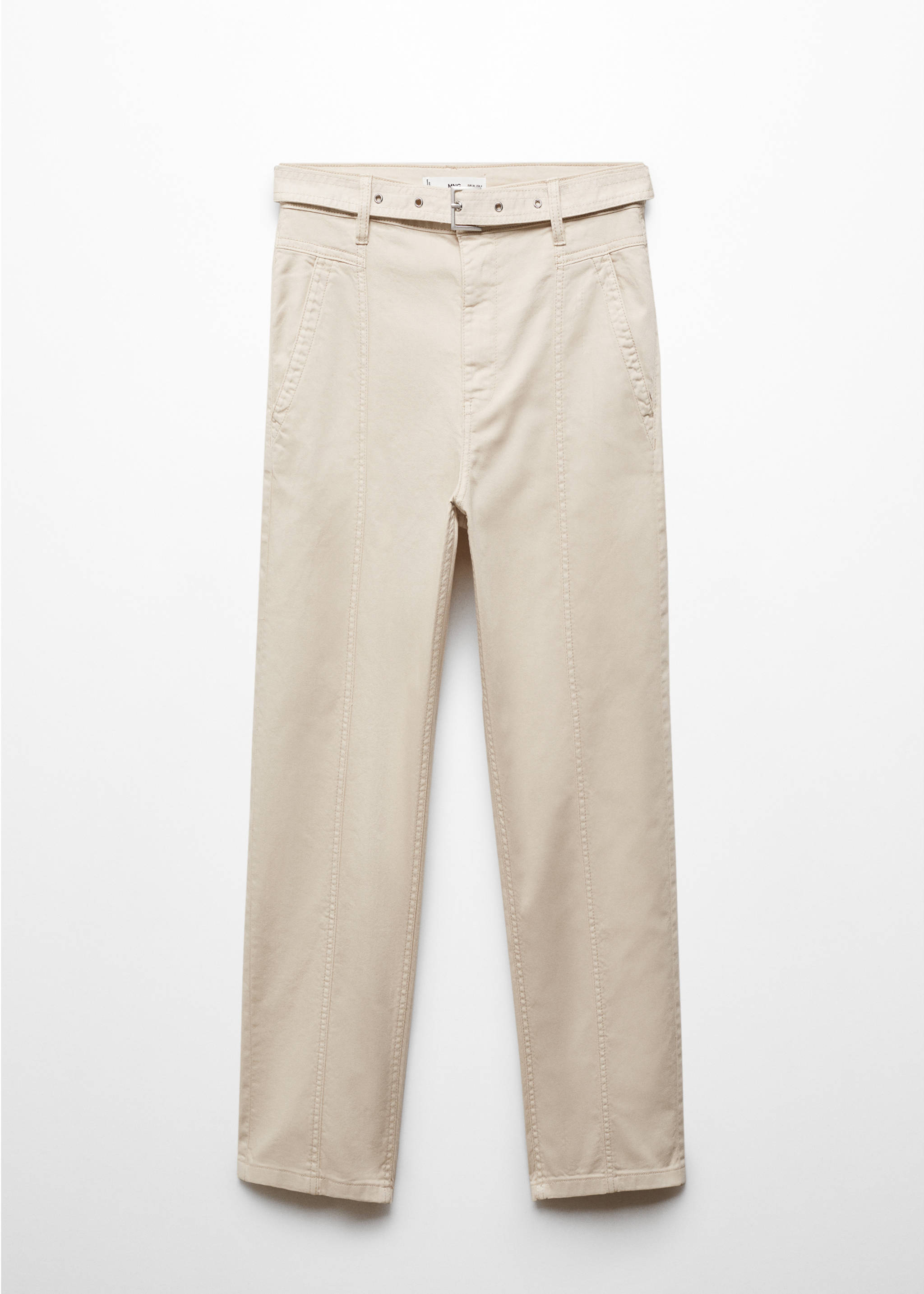 Джинсы слоучи с отворотом на поясе - Изделие без модели